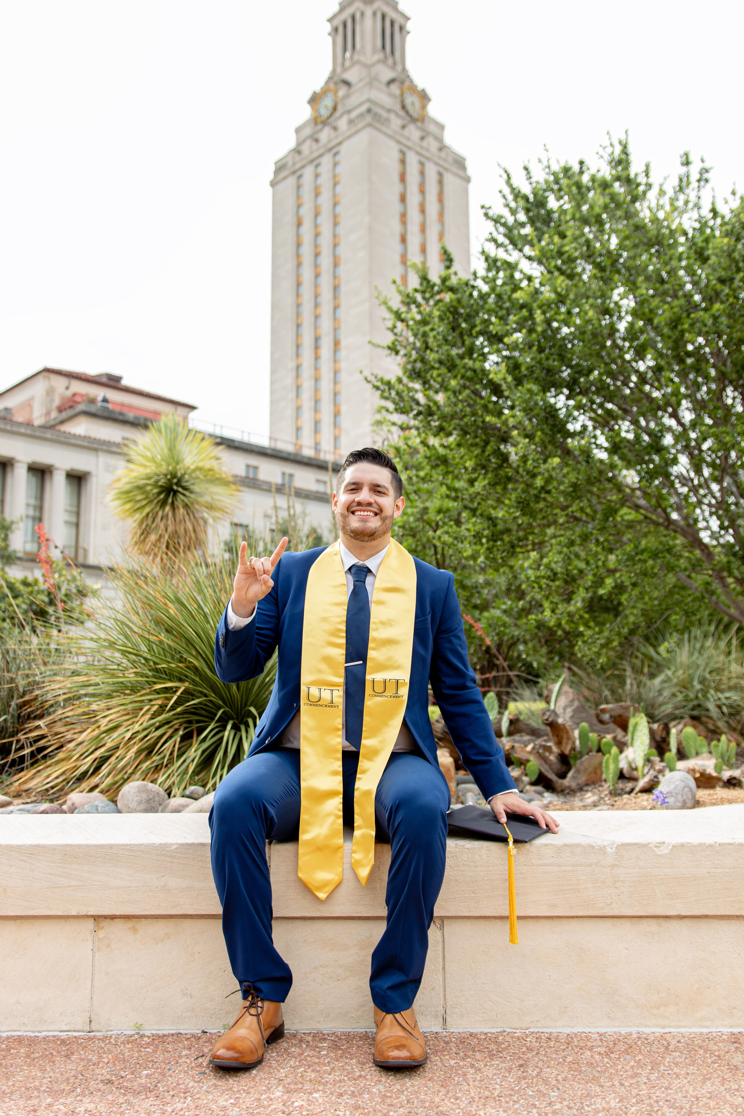 Pedro’s senior photoshoot at the University of Texas Austin