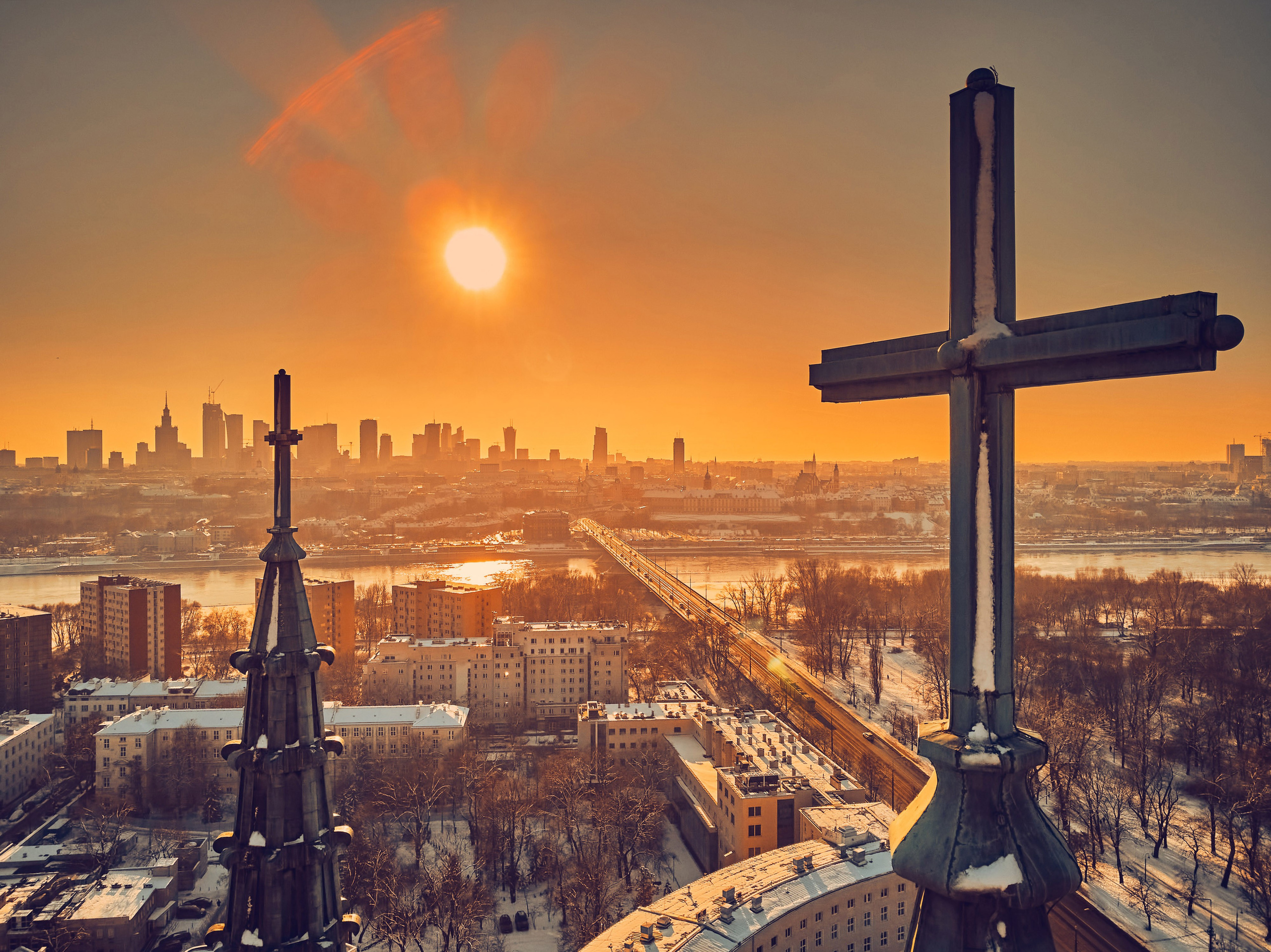 Lotnicza dronowa fotografia Warszawy - Miasto widziane z lotu ptaka. Андрей Шипилов — Фотография & Видеография