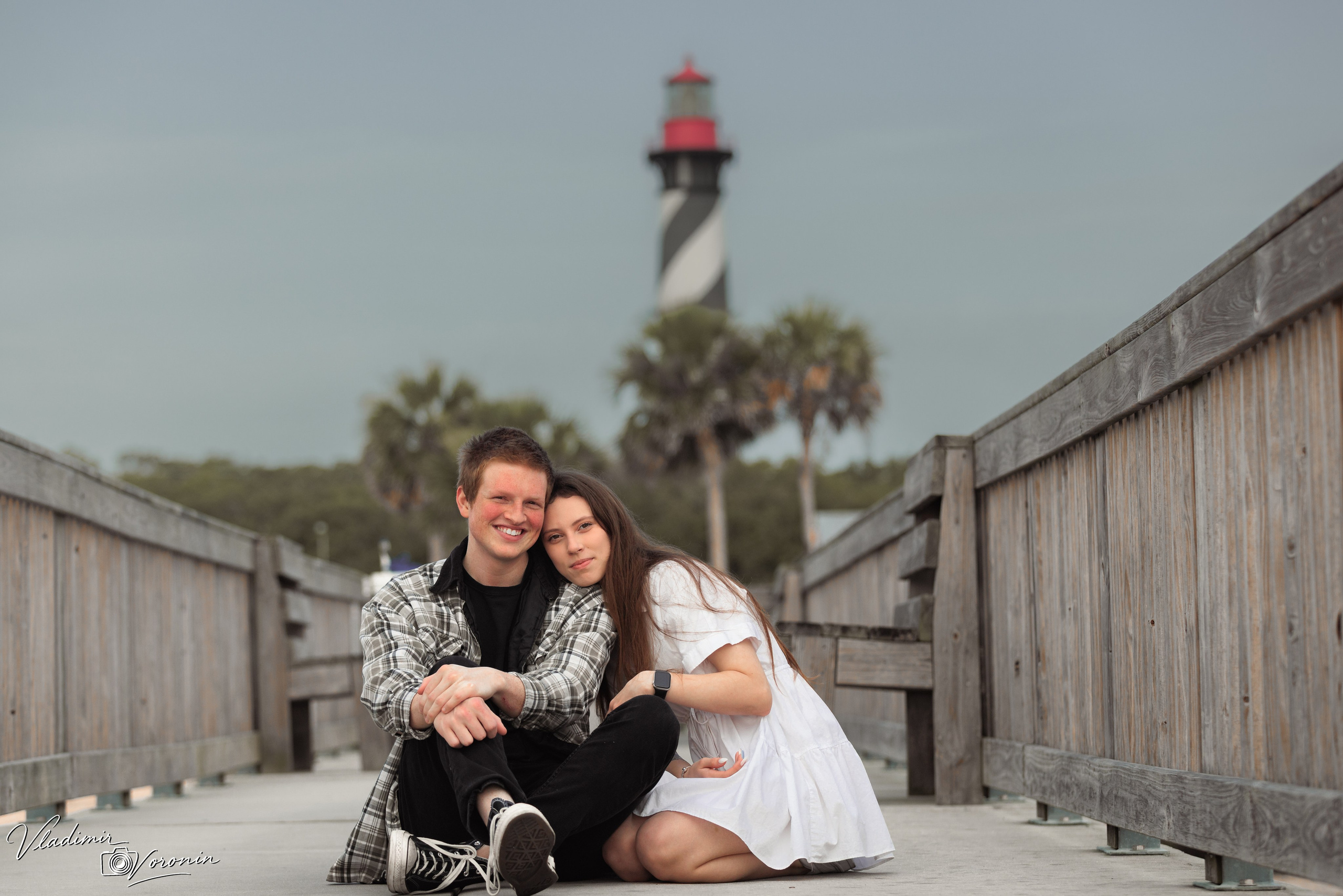 A tender morning by the lighthouse. Photographer St. Augustine