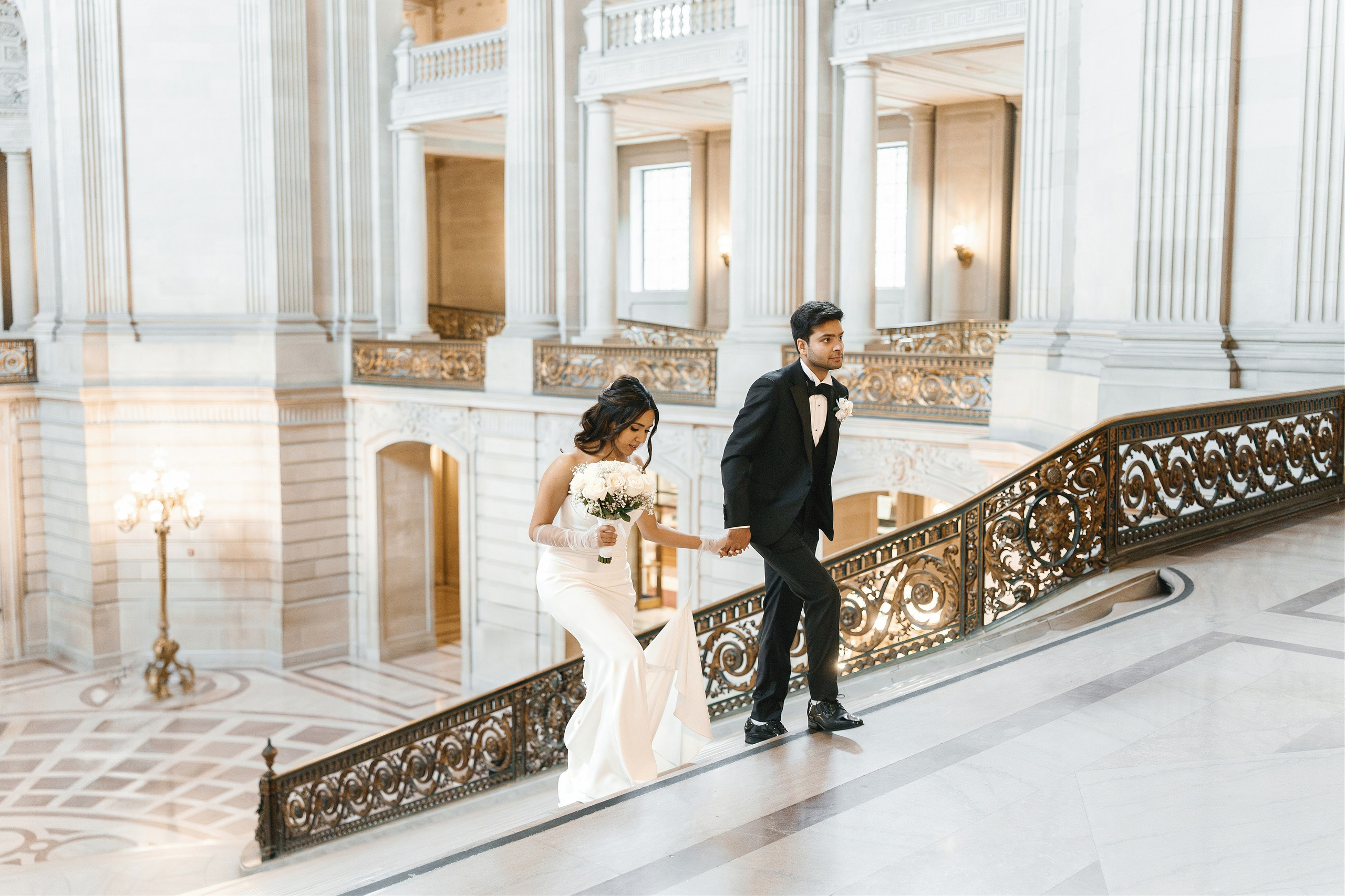 San Francisco City Hall Wedding. Wedding Photography & Videography Team in California, Los Angeles, San Francisco, San Diego and Travel