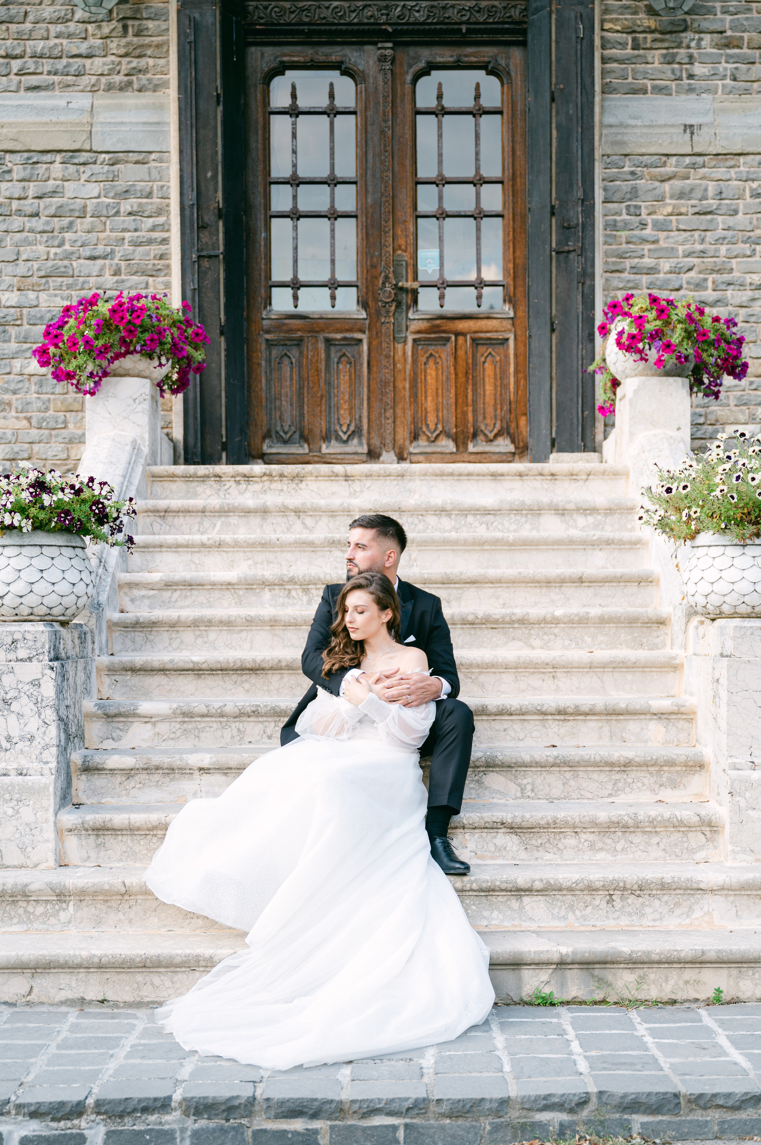 Sedinta foto trash the dress la castelul Cantacuzino
