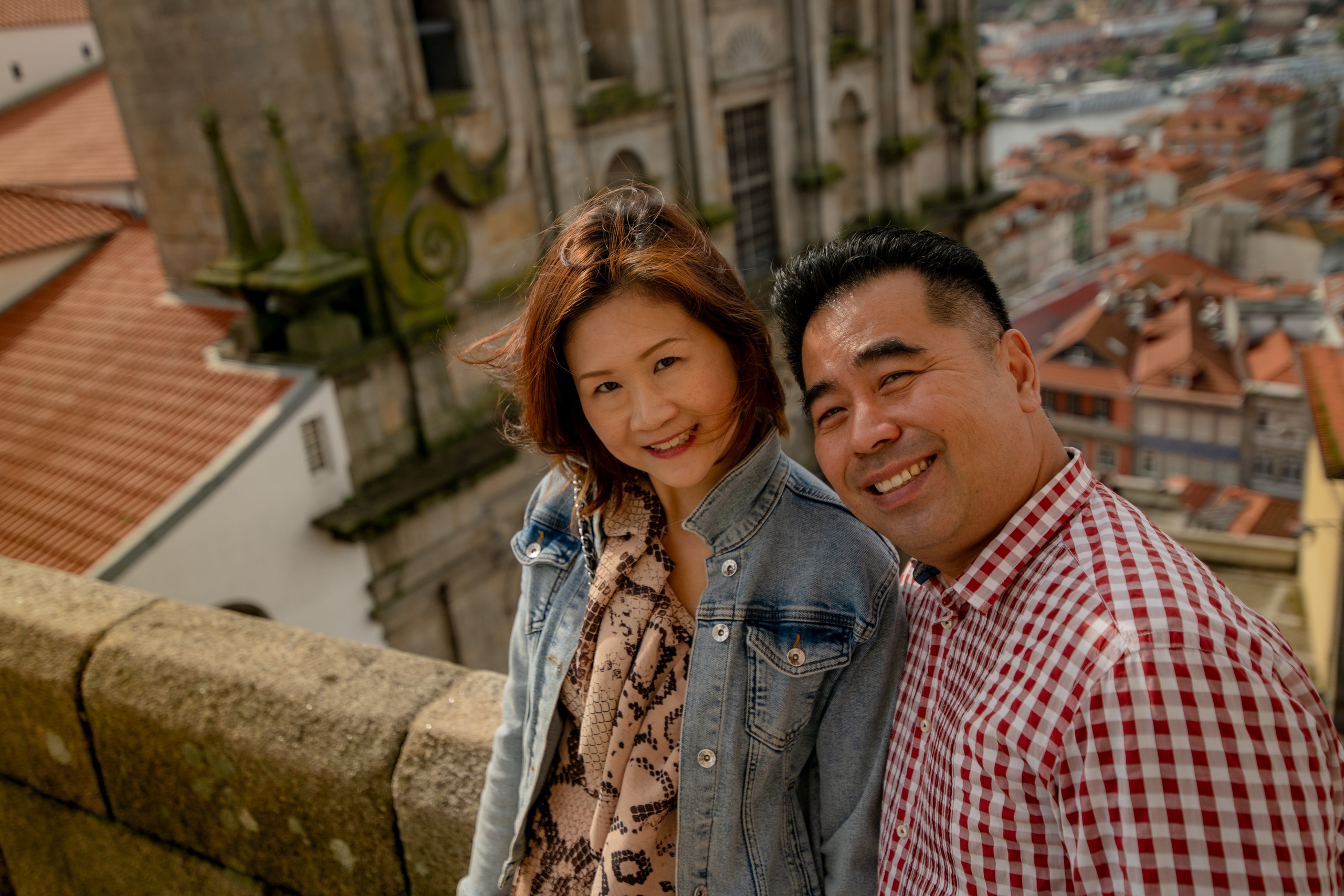 YOKE and ALFRED. Walking in Porto after the rain. Anastasiia Antoniuk portrait, family and couple photographer, Portugal