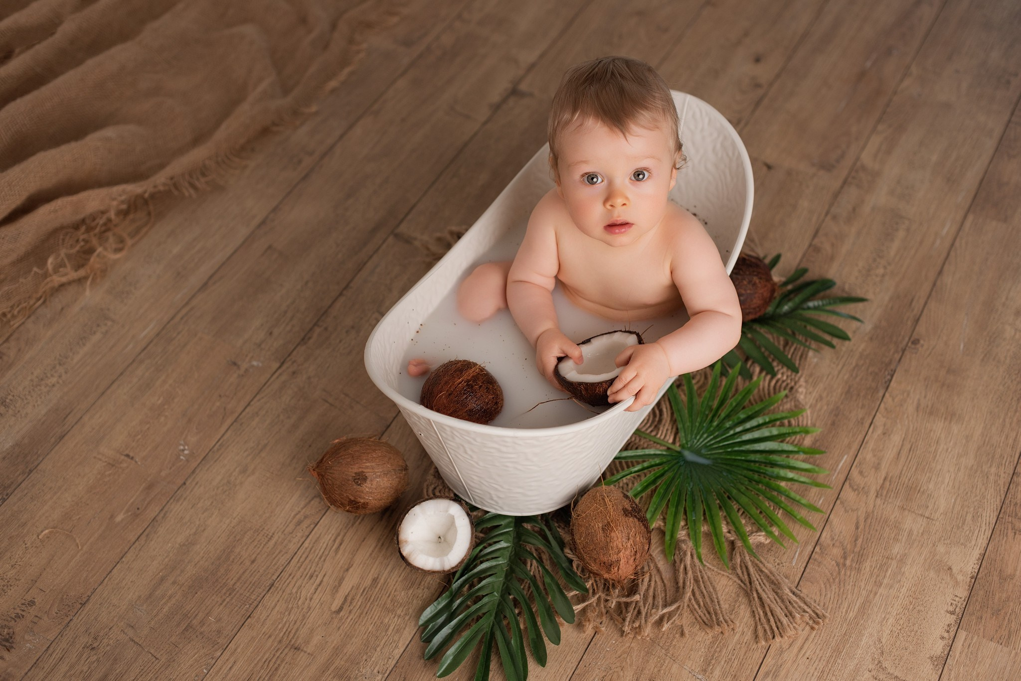 Shooting bébé bain du lait Valenciennes