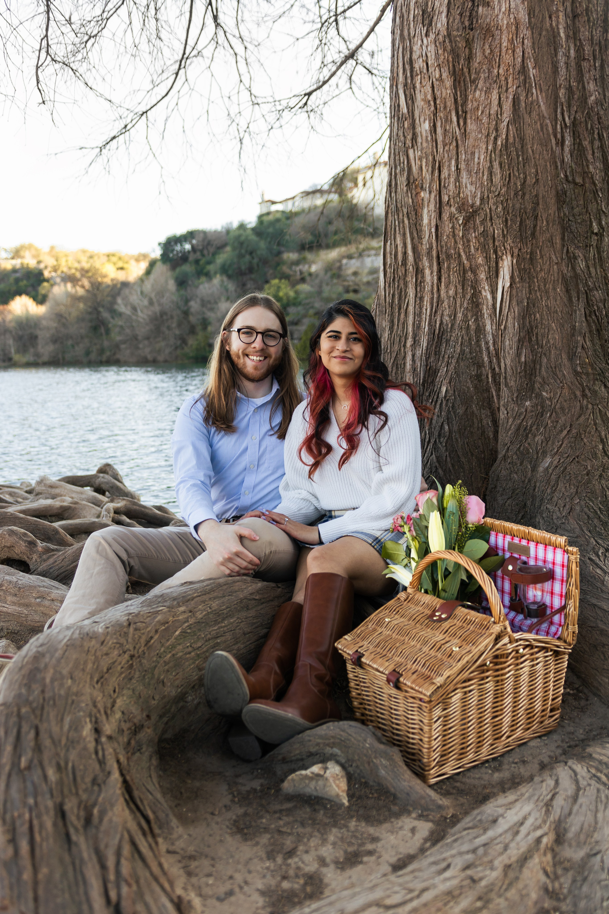 Riley and Maria’s engagement photoshoot at Red Bud Isle
