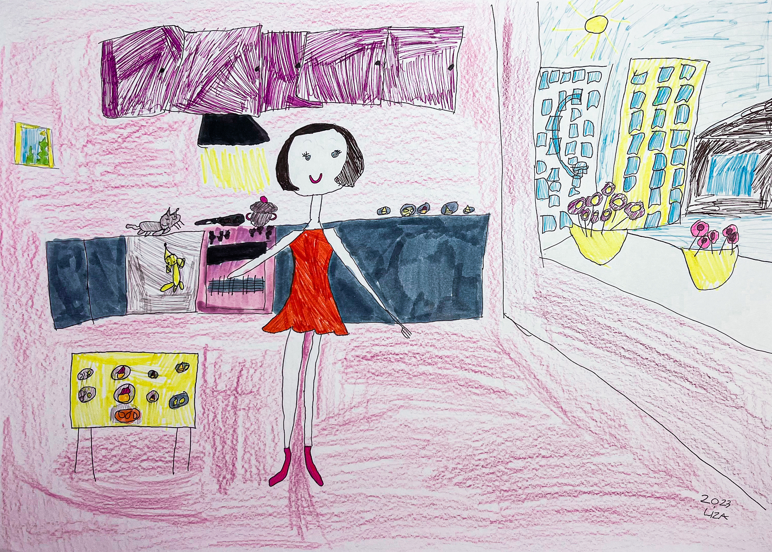 Artworks by my talented pupils. Professional Artist, teacher of art, Artistic Photographer In Dubai (U