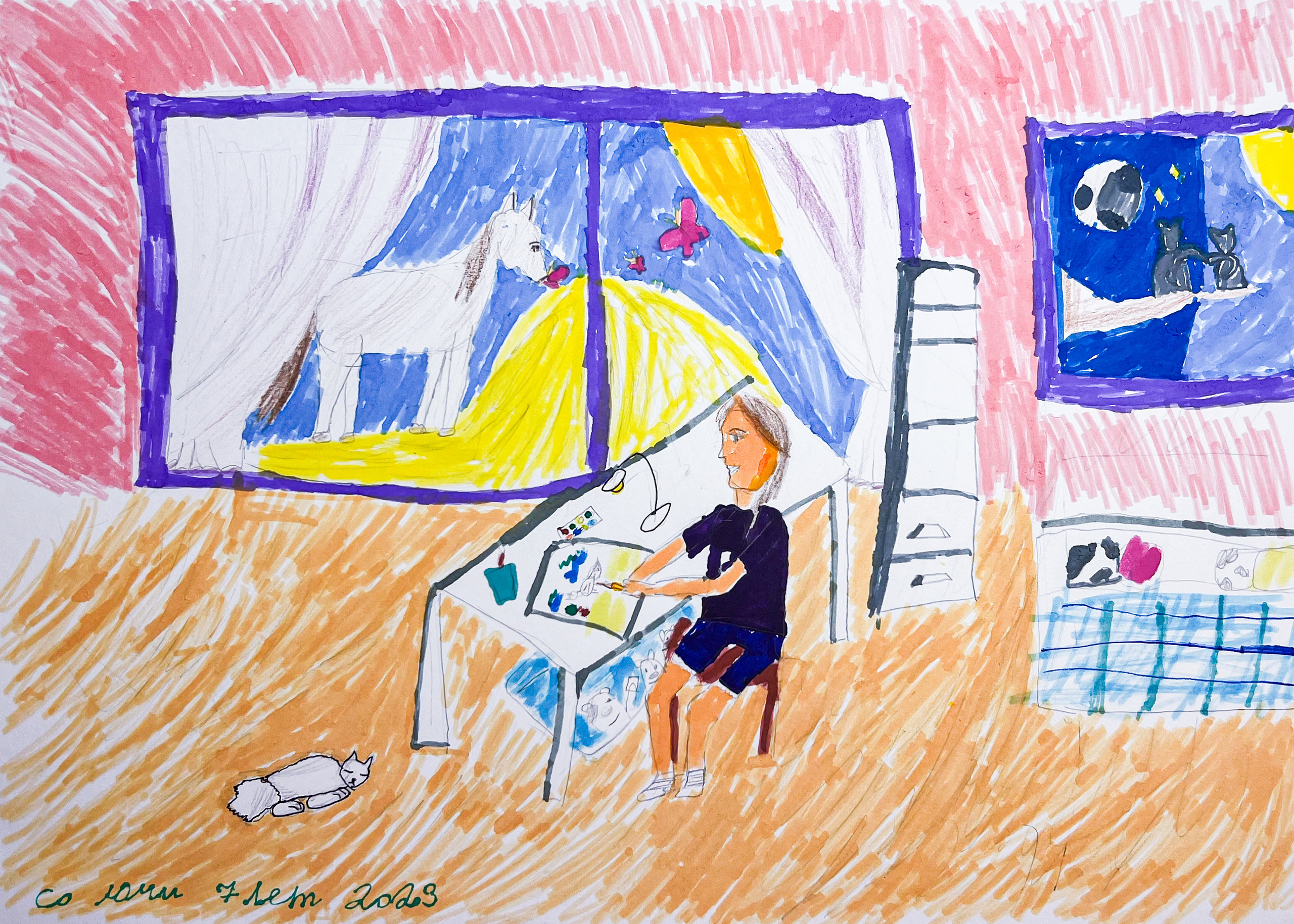 Artworks by my talented pupils. Professional Artist, teacher of art, Artistic Photographer In Dubai (U