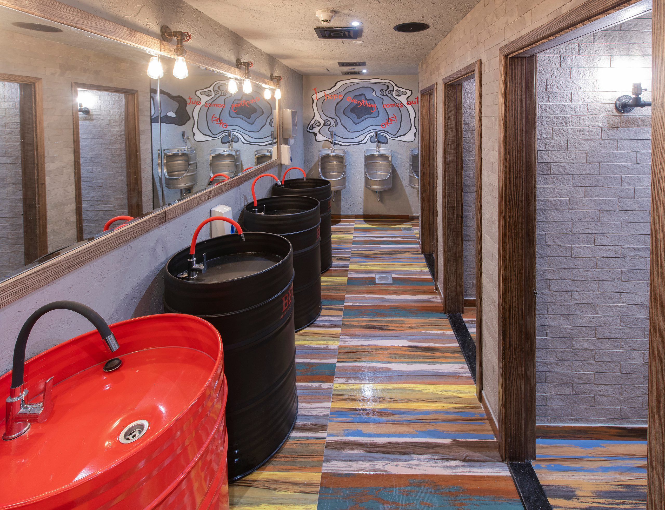 BFF Gastro bar and lounge. Dubai. UAE. 2019. Artistic design: Kathrin Kovshova. Artist  team:  Kathrin  Kovshova, Katya Kudrya, Peter Zakharchenko. 