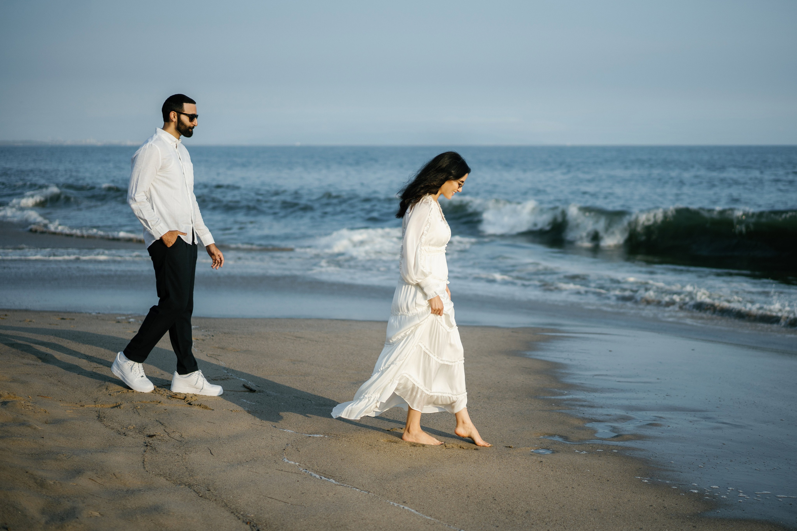 Santa Monica Sunset Engagement Photoshoot. Wedding Photography & Videography Team in California, Los Angeles, San Francisco, San Diego and Travel
