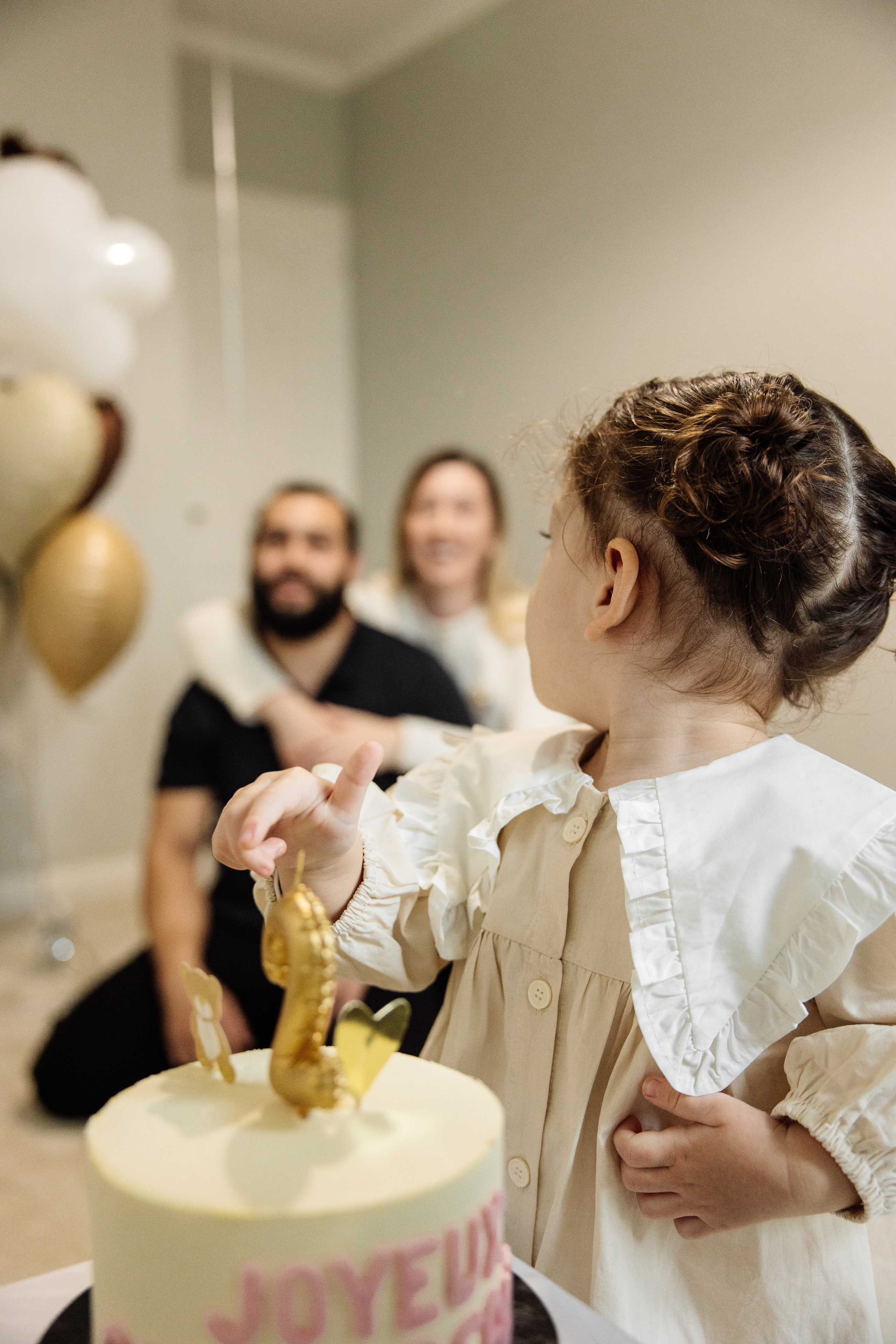 Happy parents at child's birthday