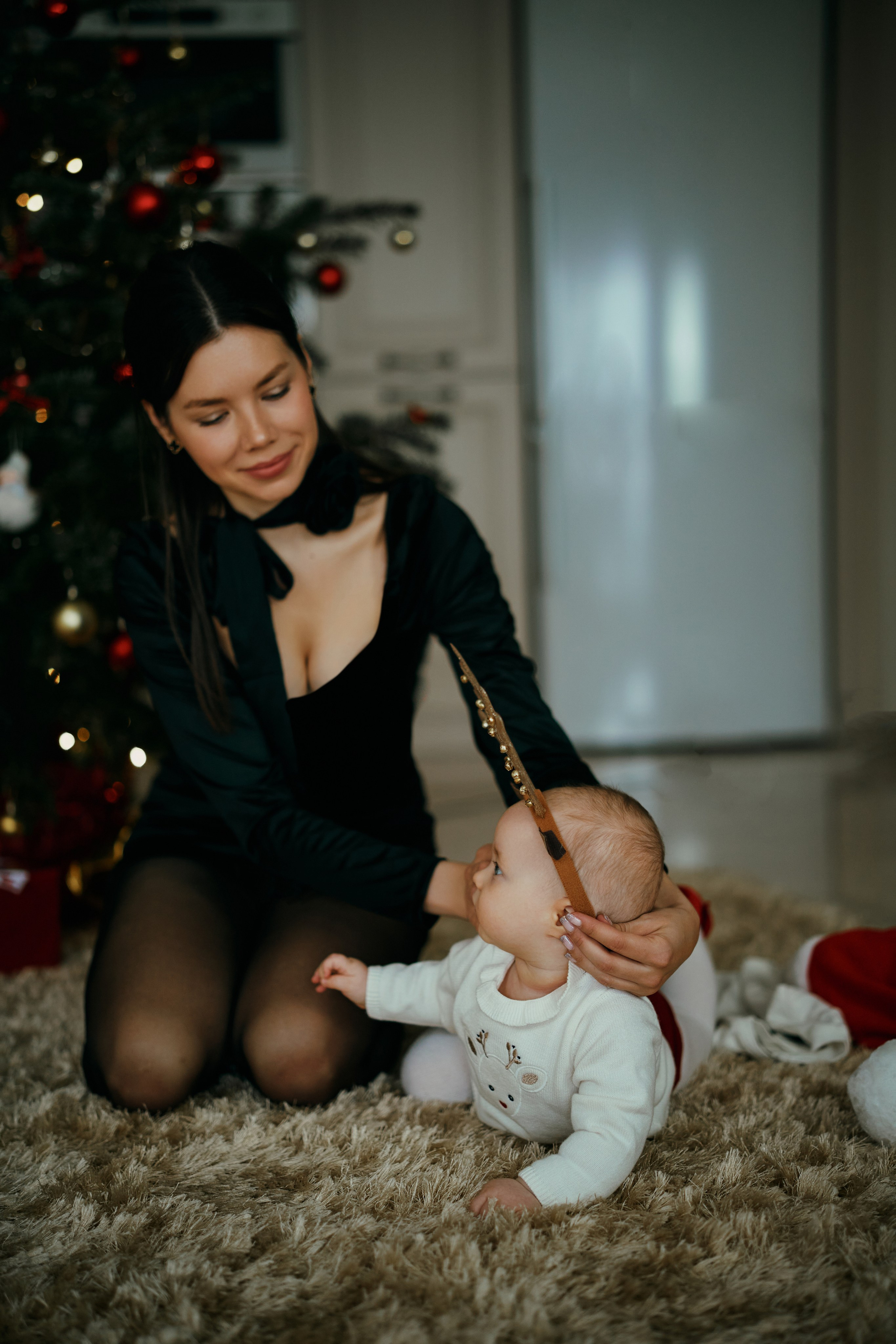 Юрий, Наталья и Алина. Первый новый год. Фотограф в Барселоне Жанна Захарченко