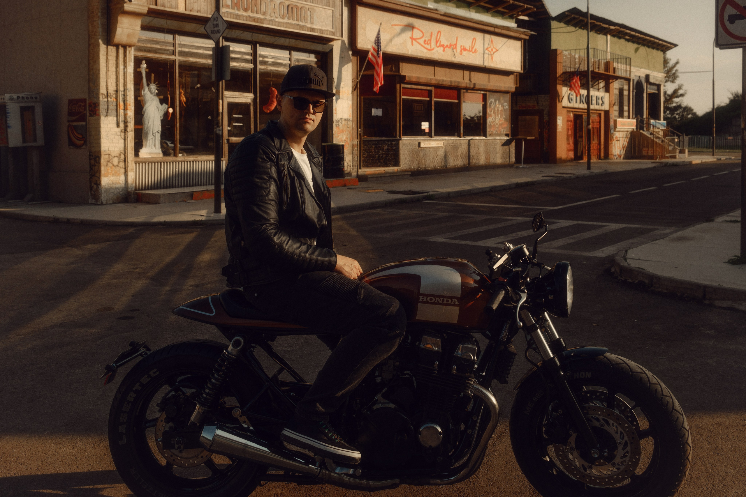Café Racer Style Photography — Brutal Man & Custom Bike