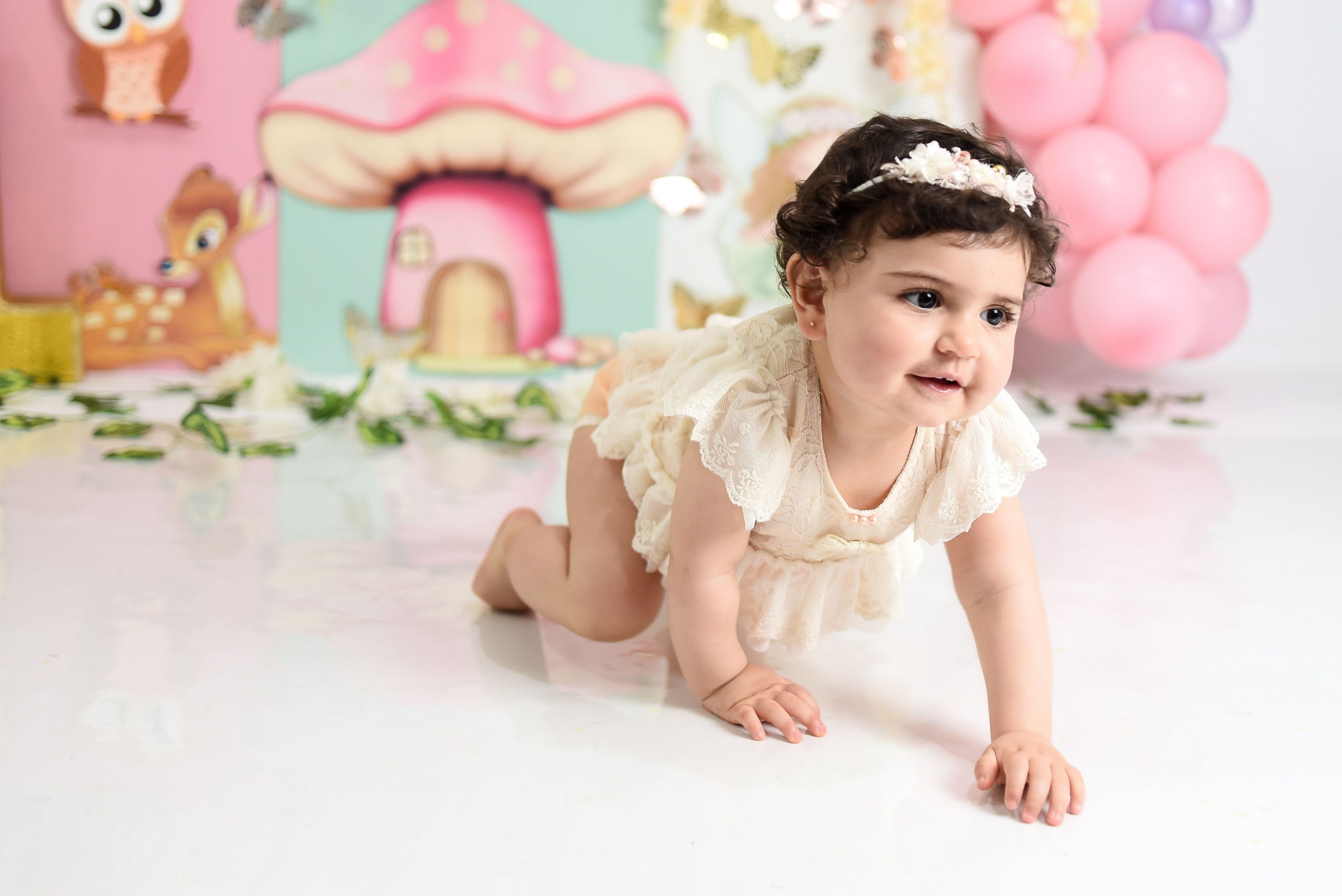 Sesión 1er año de Aliss. Temática: Bosque encantado. Fotografo de casamiento en misiones y fotógrafo de familia  Posadas