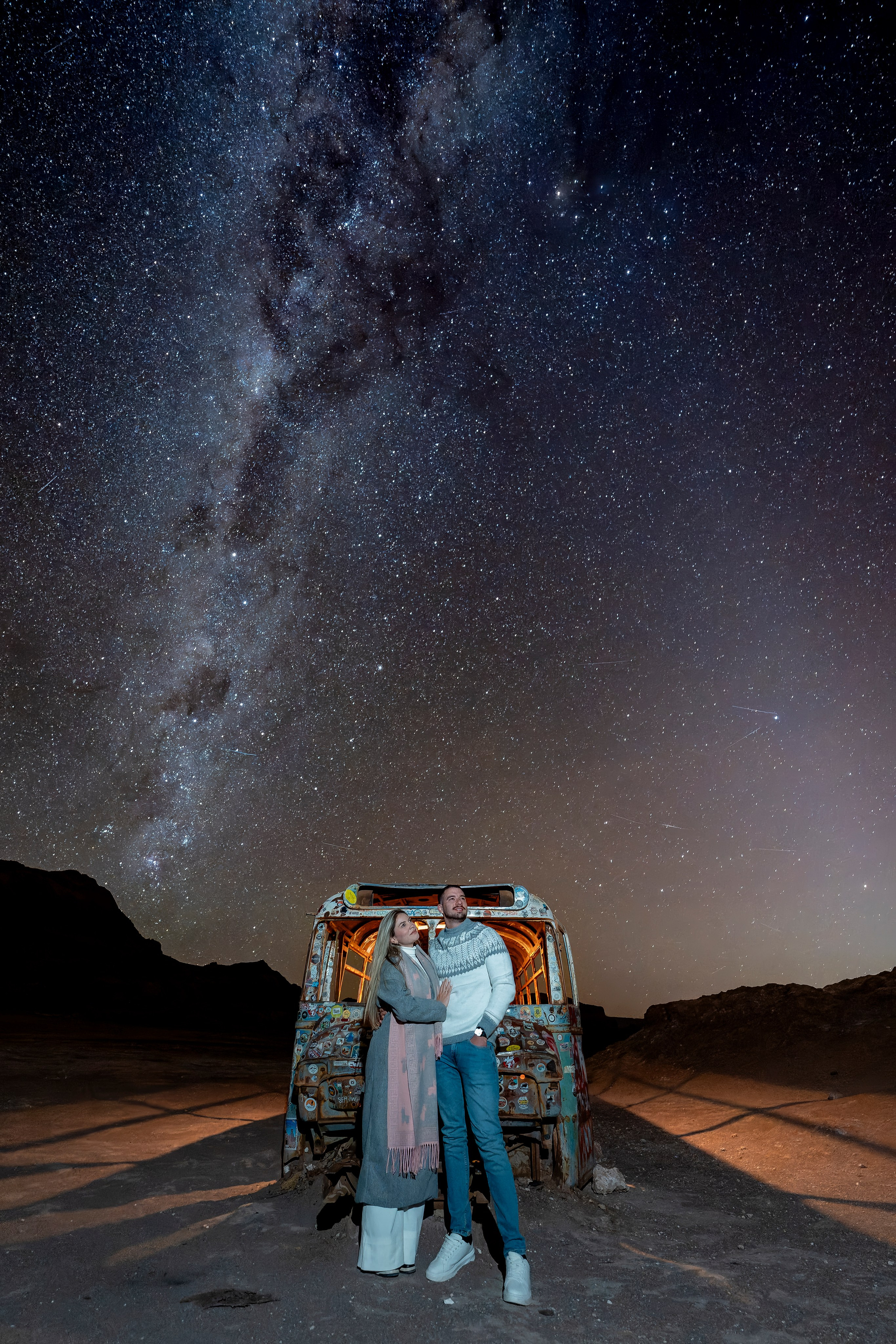Vallecito Noturno — Pedido de casamento. Fotografo en San Pedro de Atacama