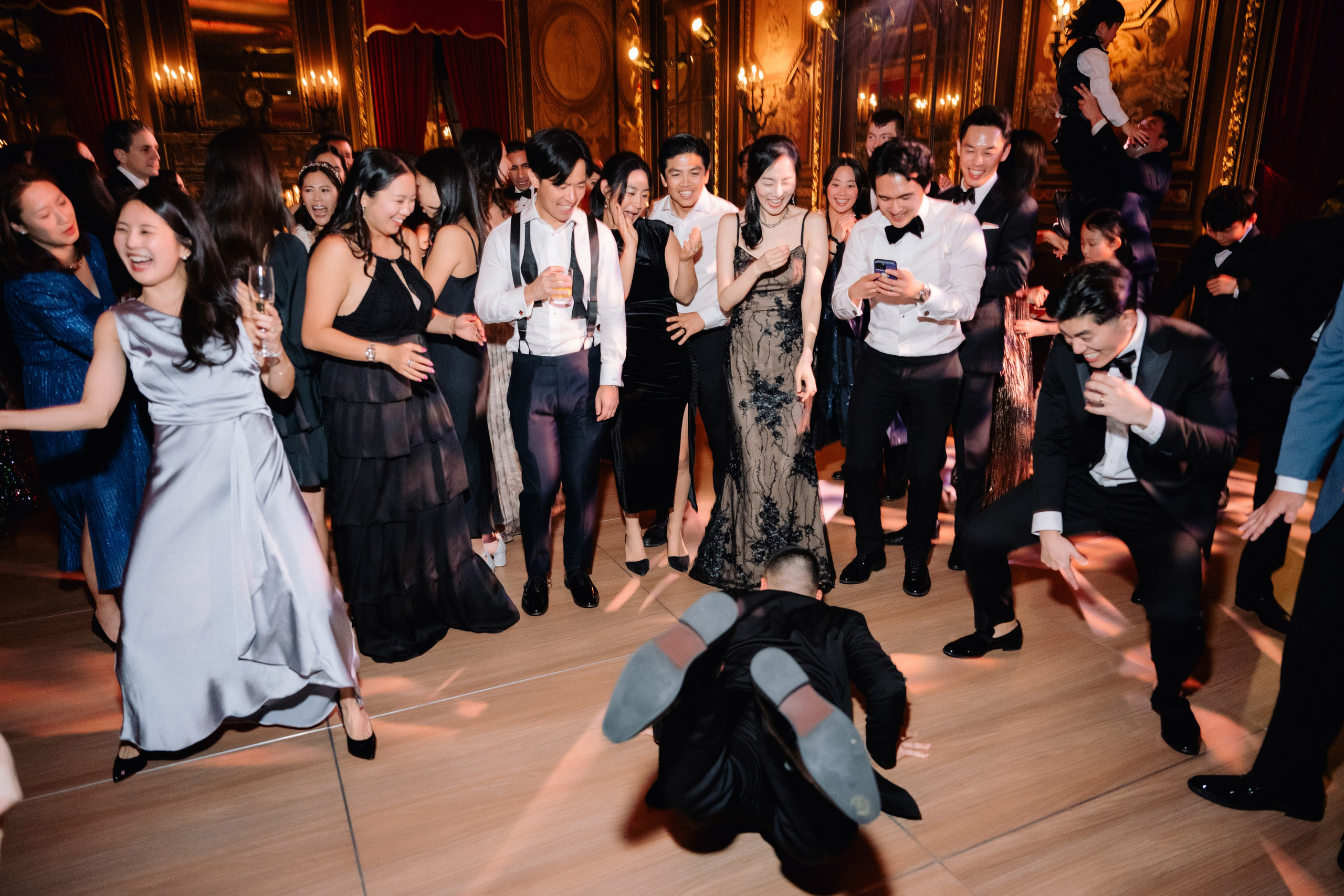 a group of people dancing