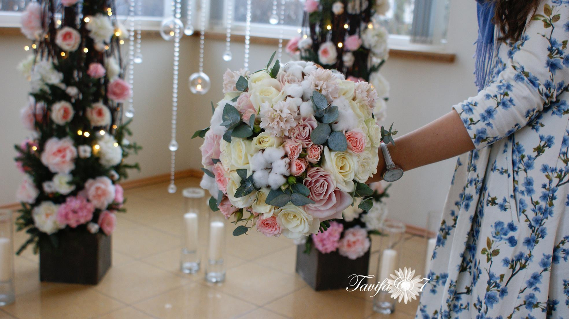 Līgavas pušķi rozā toņos. Event design, decoration, floristry, gift, Irina Novika, Riga, Latvia