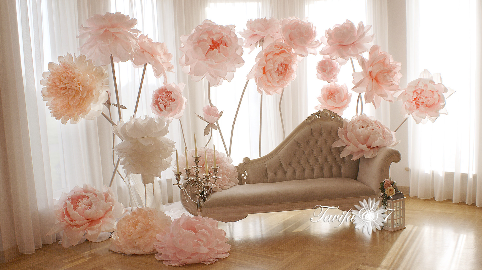 Papīra ziedi. Event design, decoration, floristry, gift, Irina Novika, Riga, Latvia