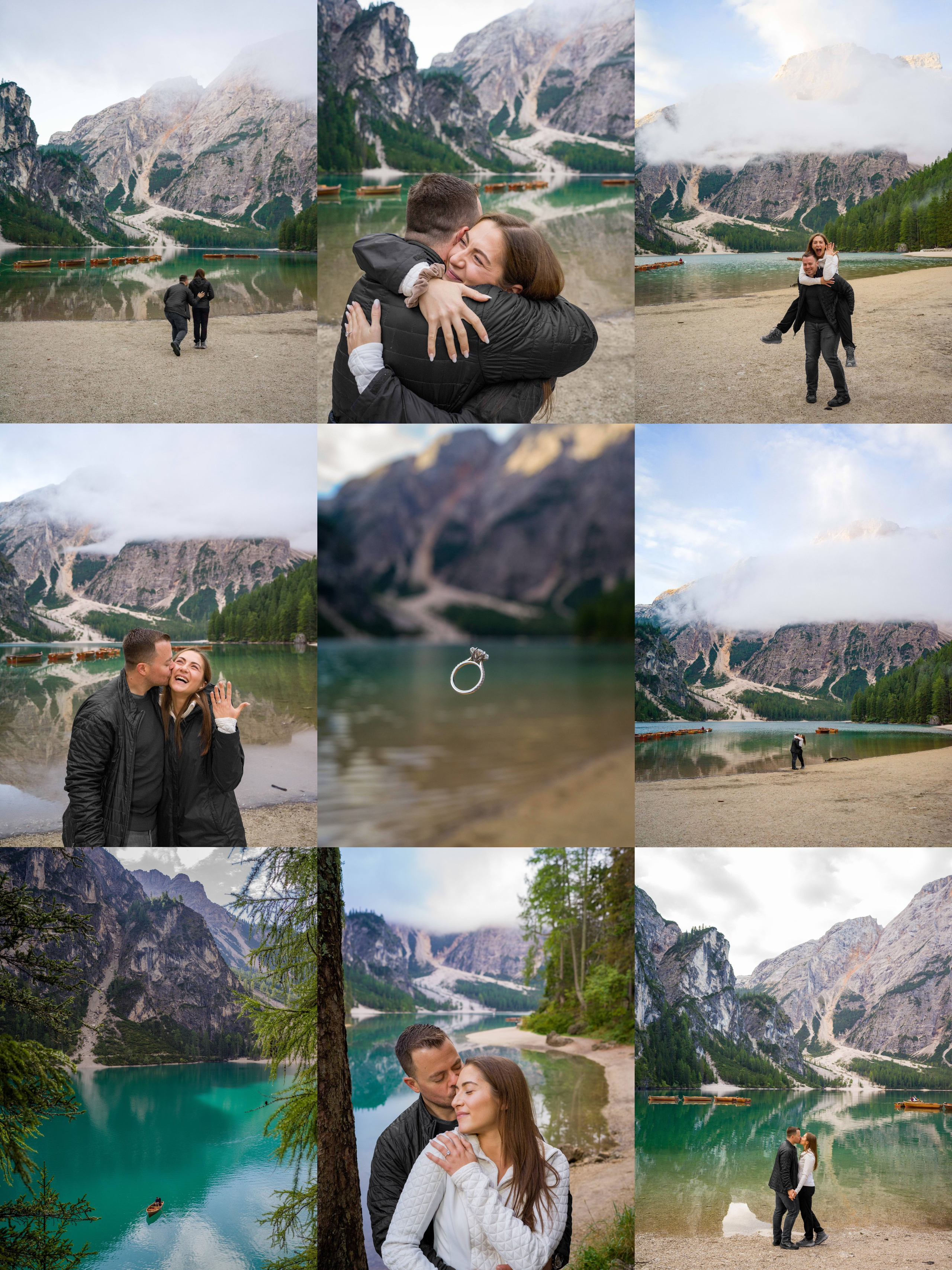 Proposal, Lago di Braes, the Dolomites