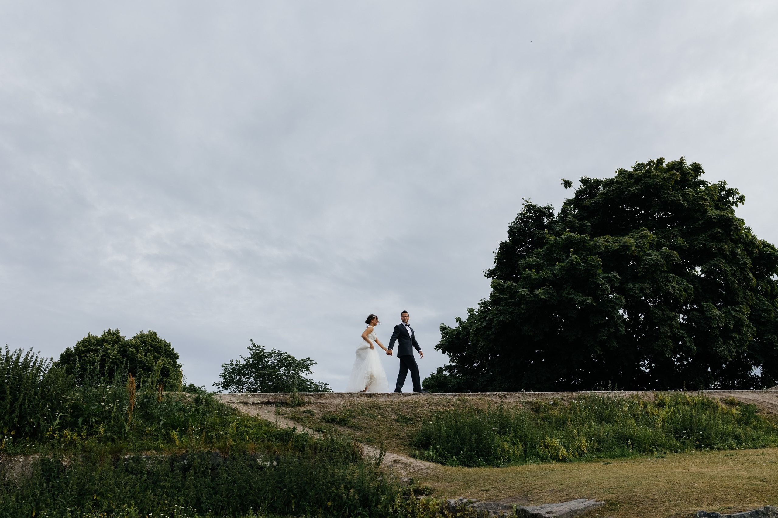 Häätarina Kaivopuistossa. Valokuvaaja Lahti, Helsinki Elena Salonen