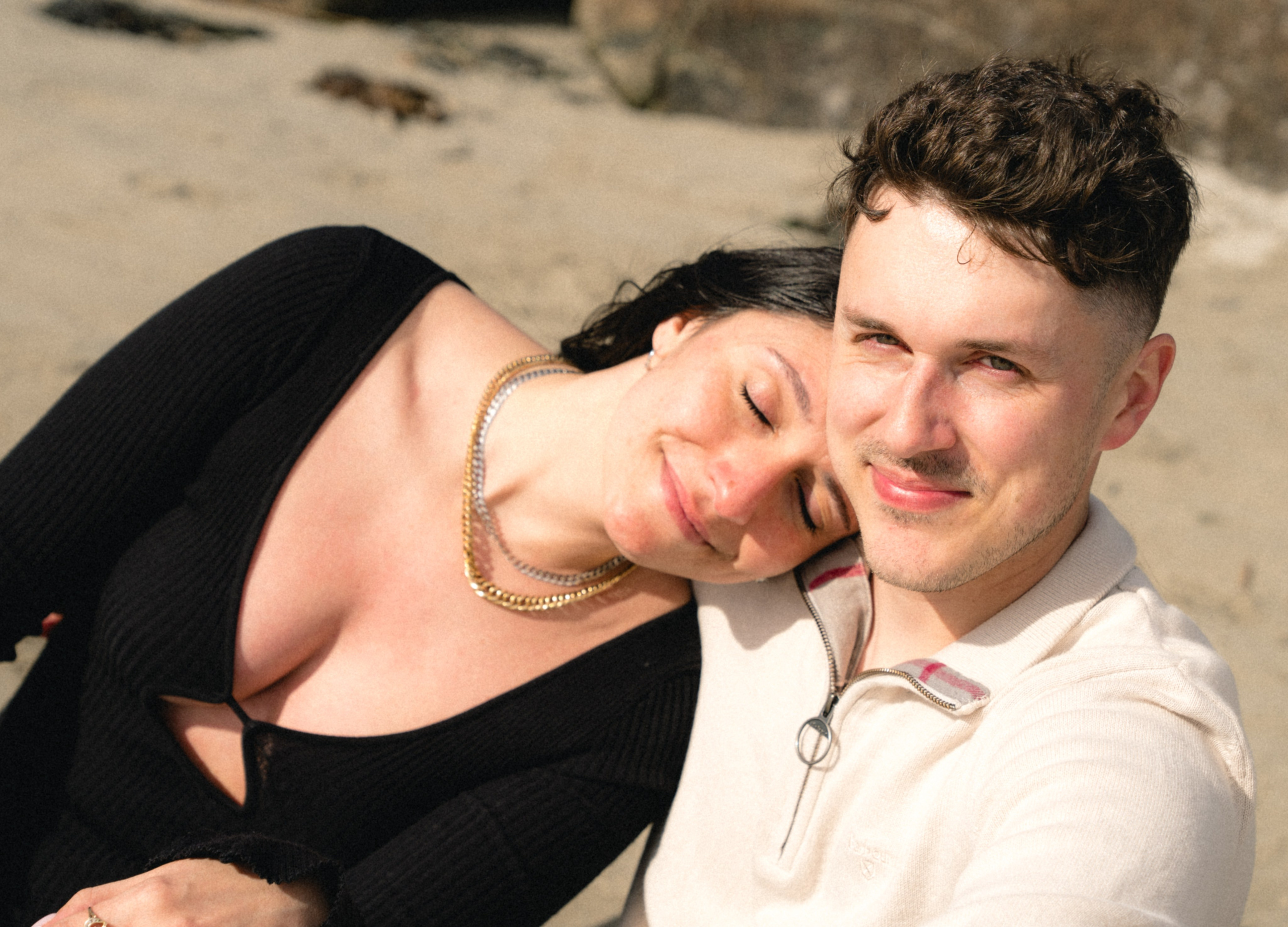 Proposal at Silverstrand Beach, co Galway. Wedding and family photographer Ireland