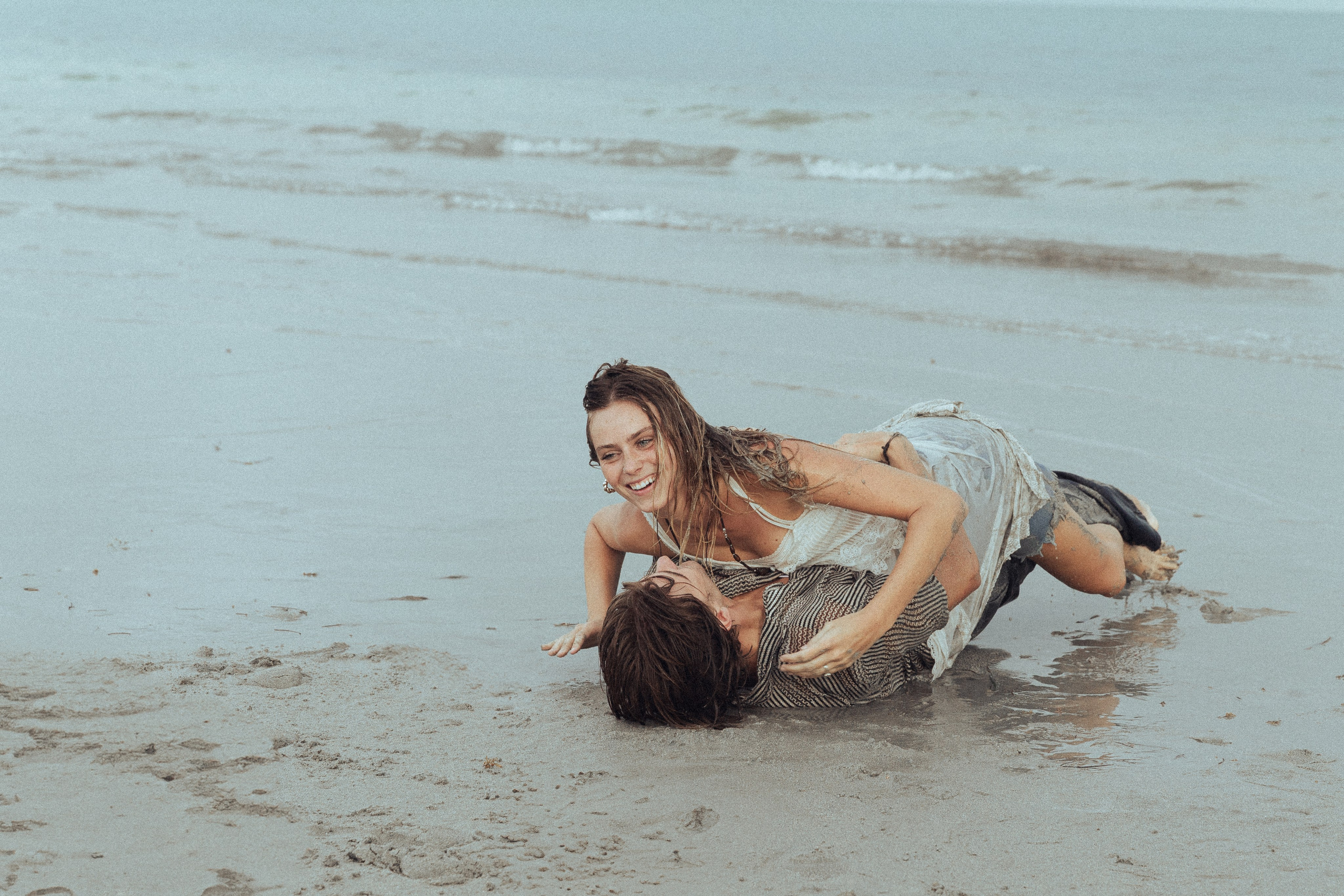 Sunset Horseback Couples Shoot on the Beach in Miami