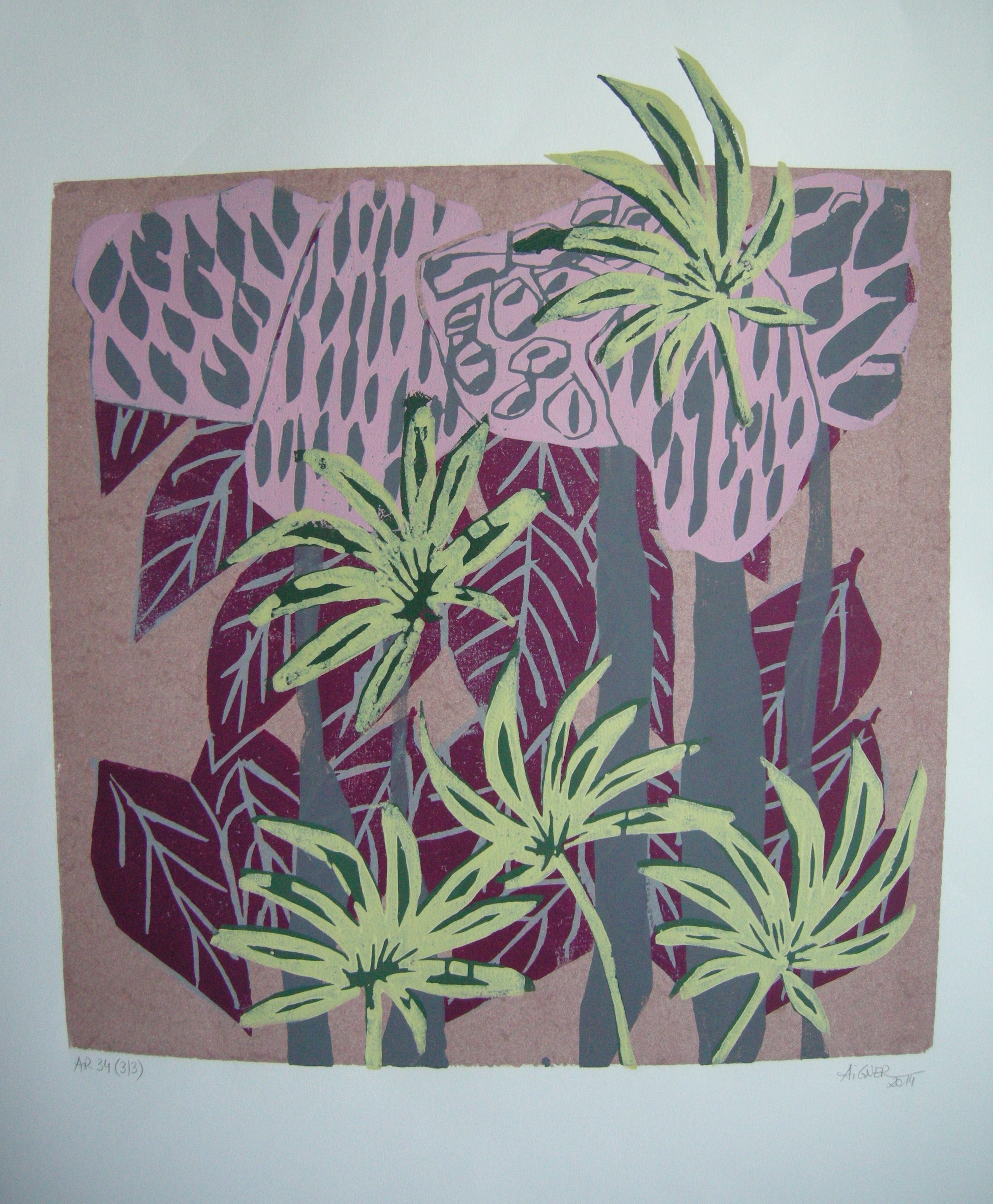 Dschungel 2014                                                                                Motiv: 40x40 für Rahmung 50x60