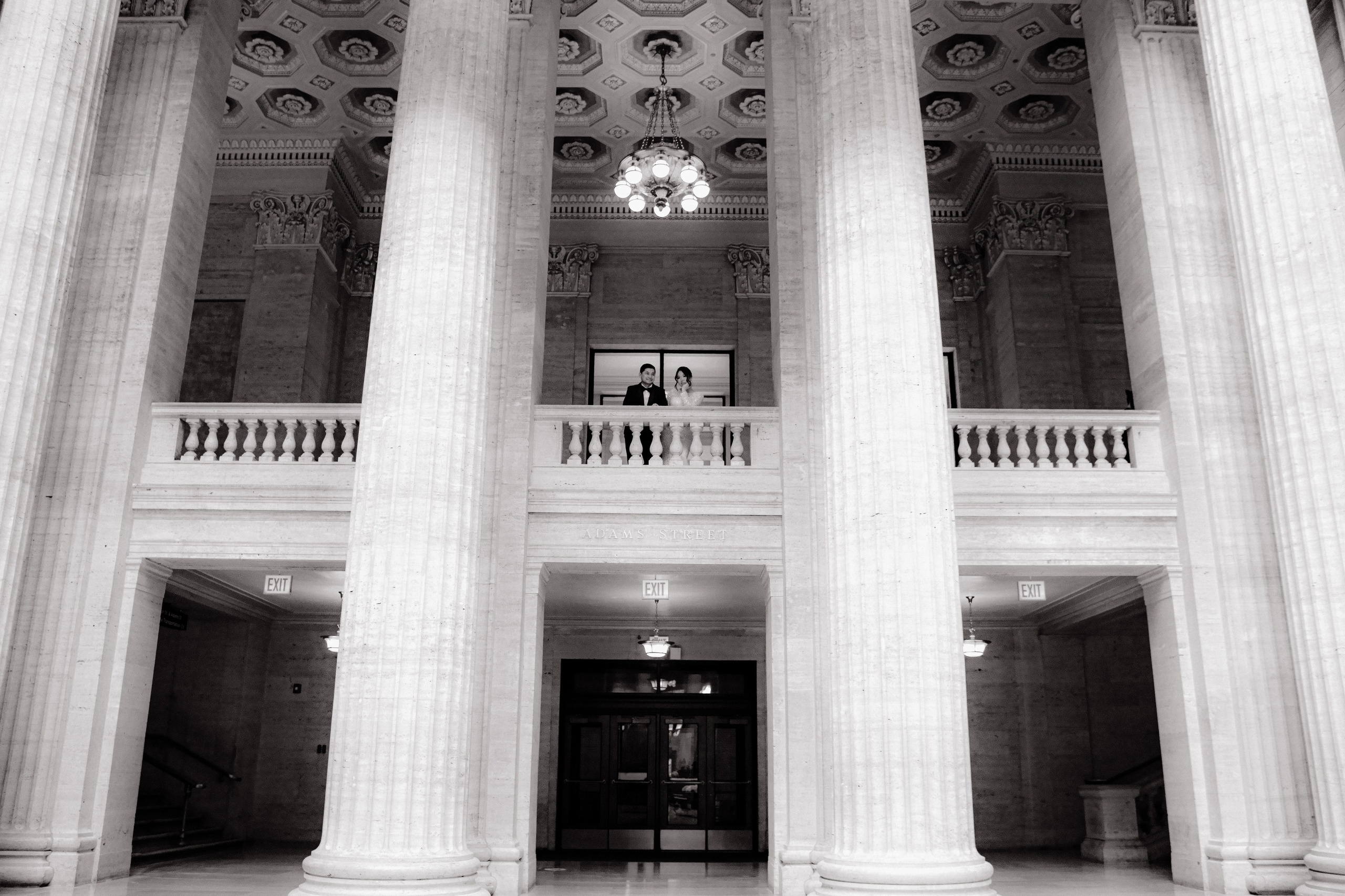 Wedding Portrait at Union Station Chicago