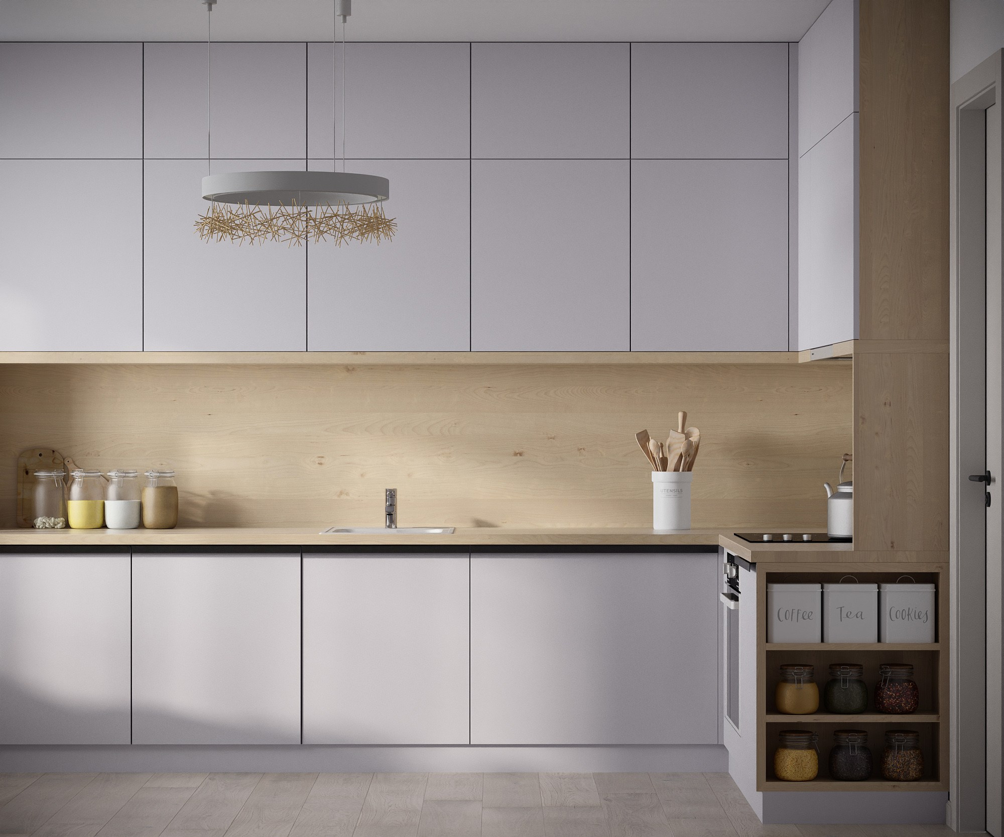 Кухня в апартаментах города Киев. ROMAN VISUAL| СОЗДАНИЕ ВЫСОКОКАЧЕСТВЕННОЙ 3D-ВИЗУАЛИЗАЦИИ