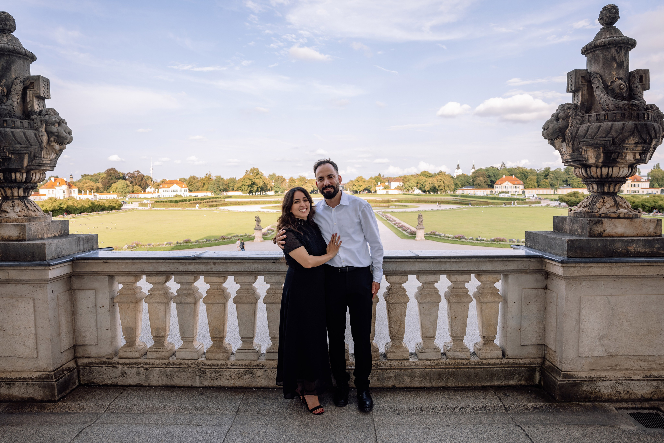Antrag am Schloss Nymphenburg. Hochzeitsfotograf München Taufe Familienfotograf Tanja Mauke