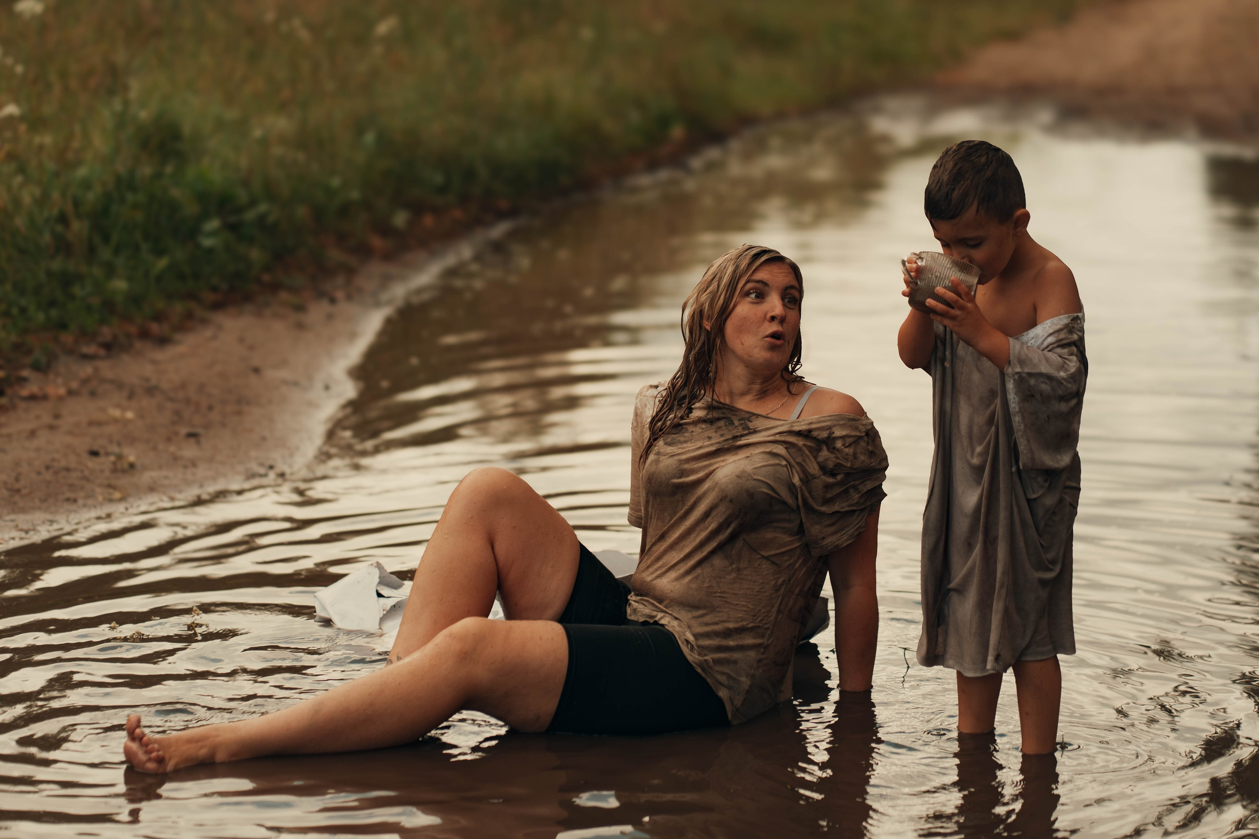 Šeima ir bala. Fotografija — Olga Bojarin