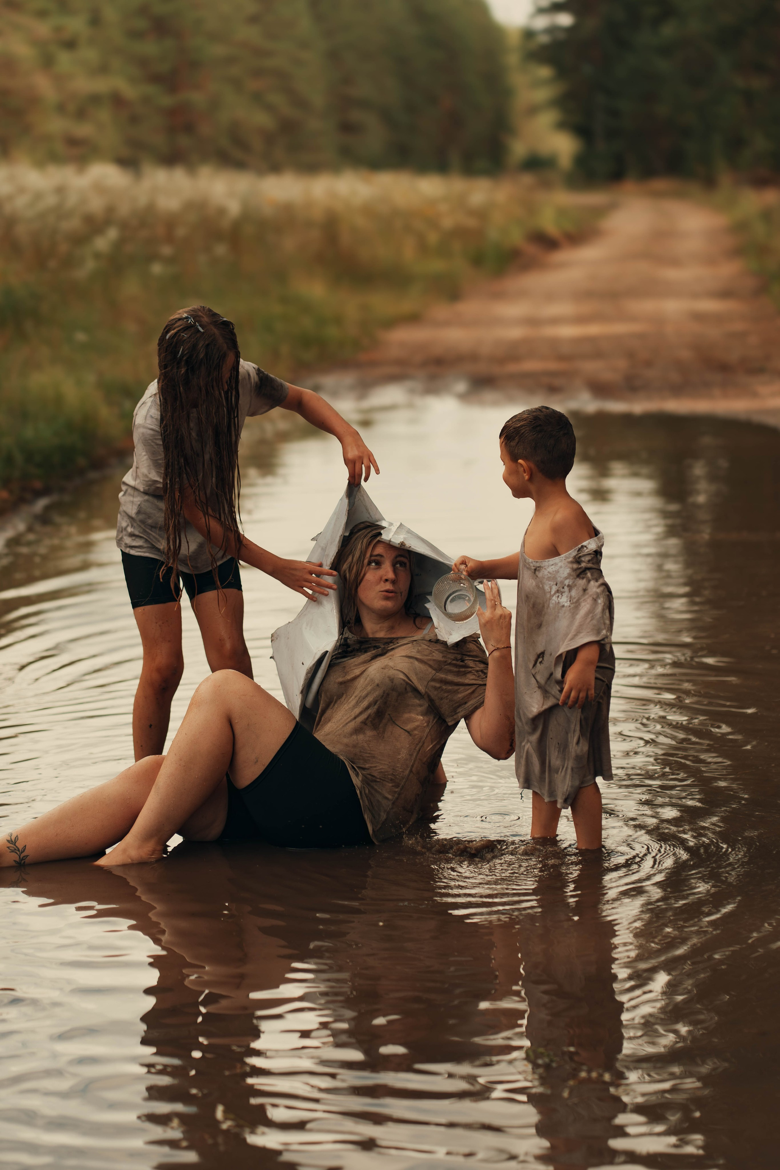 Šeima ir bala. Fotografija — Olga Bojarin