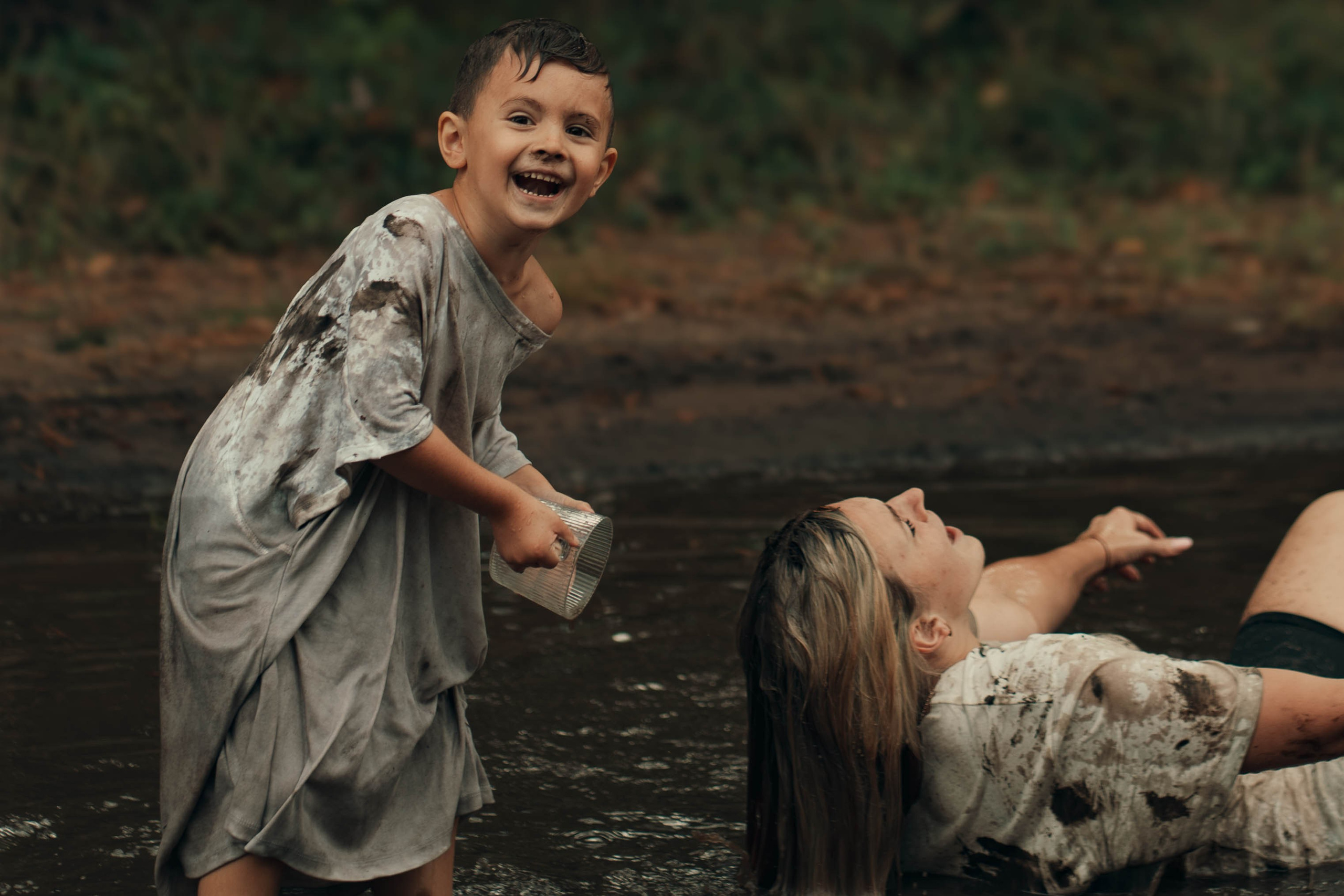 Šeima ir bala. Fotografija — Olga Bojarin