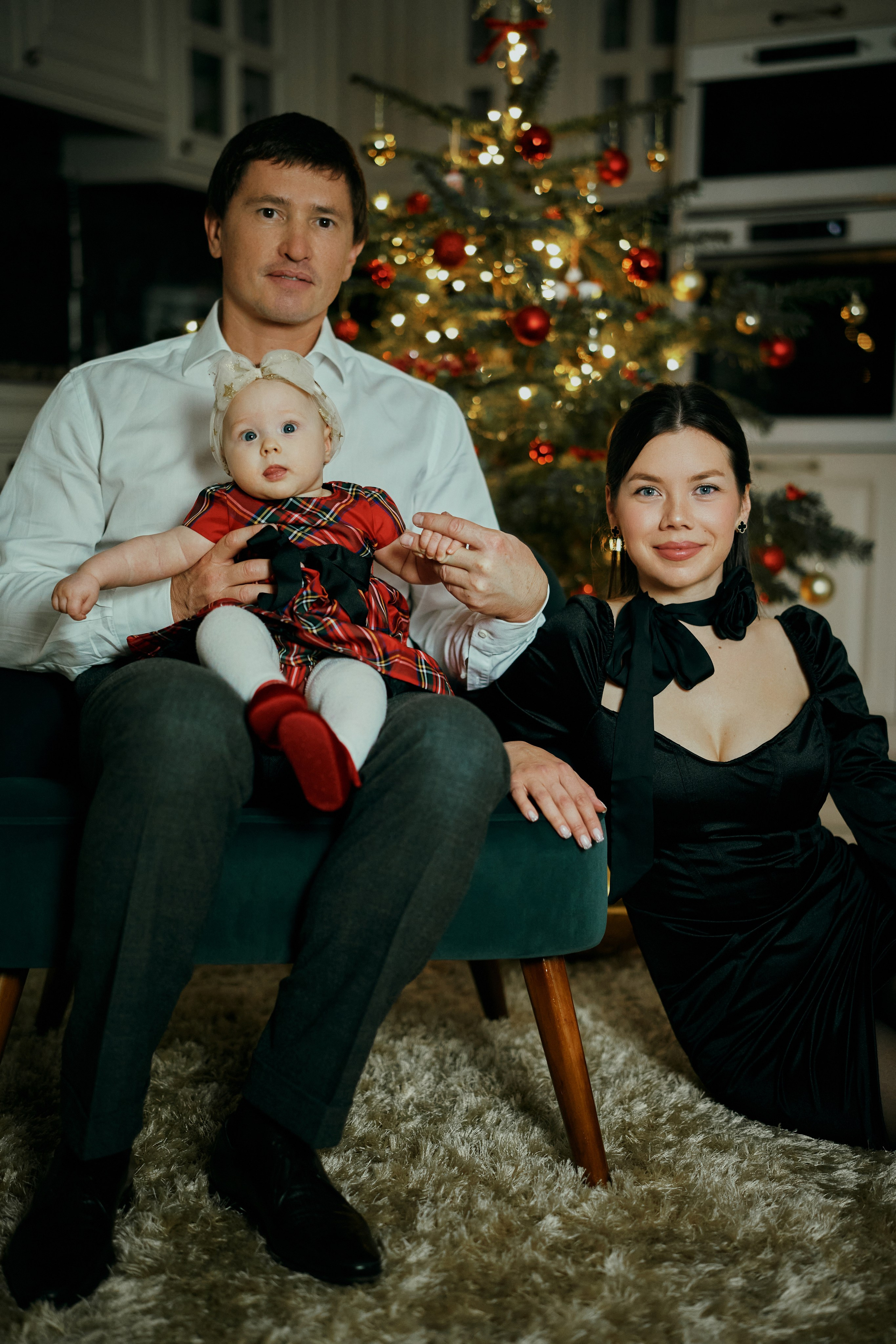 Юрий, Наталья и Алина. Первый новый год. Фотограф в Барселоне Жанна Захарченко