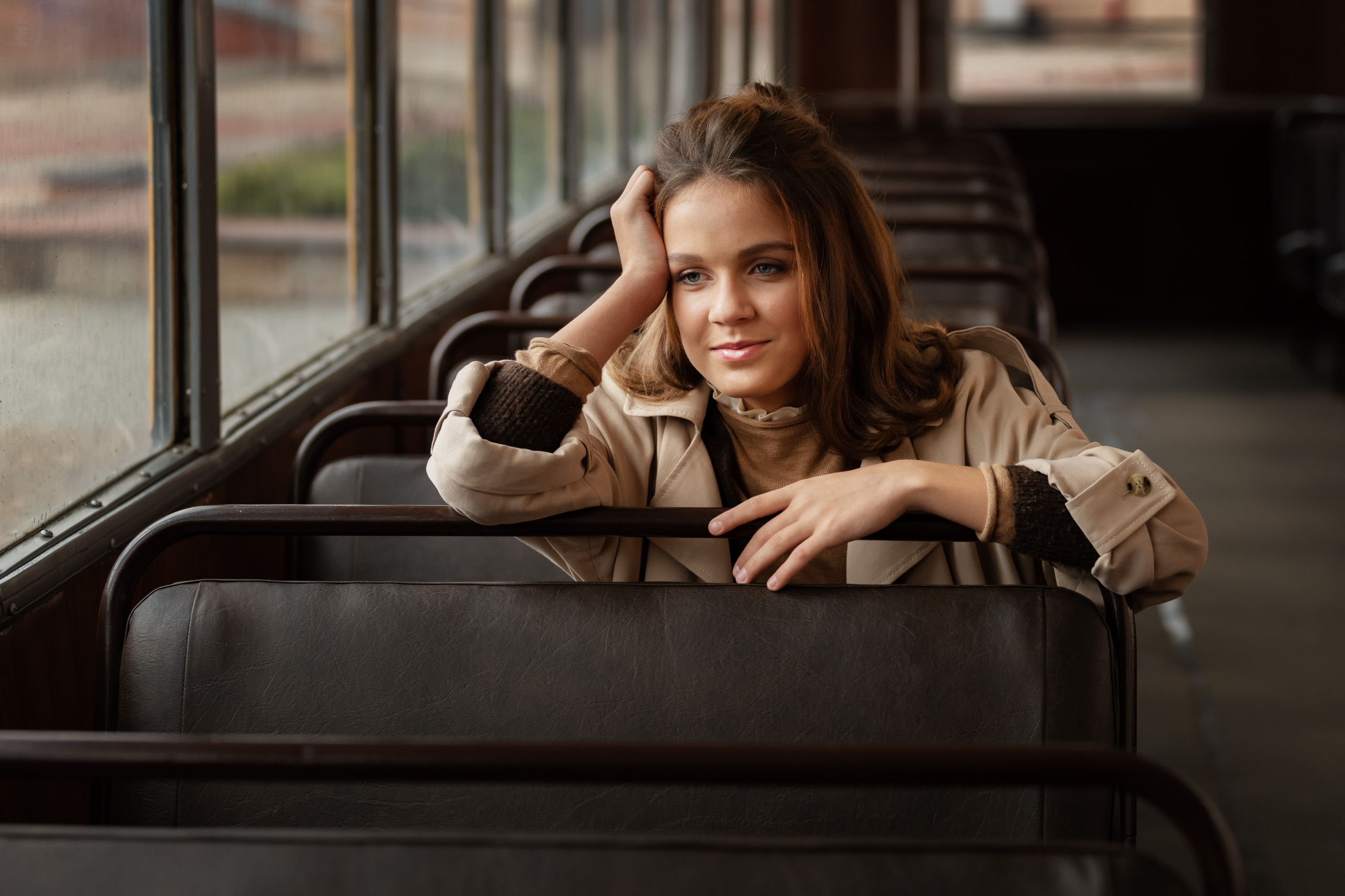 Алёна. Ретро трамвай. Анна Григьян — фотограф ретушёр в Даугавпилсе (Латвия)