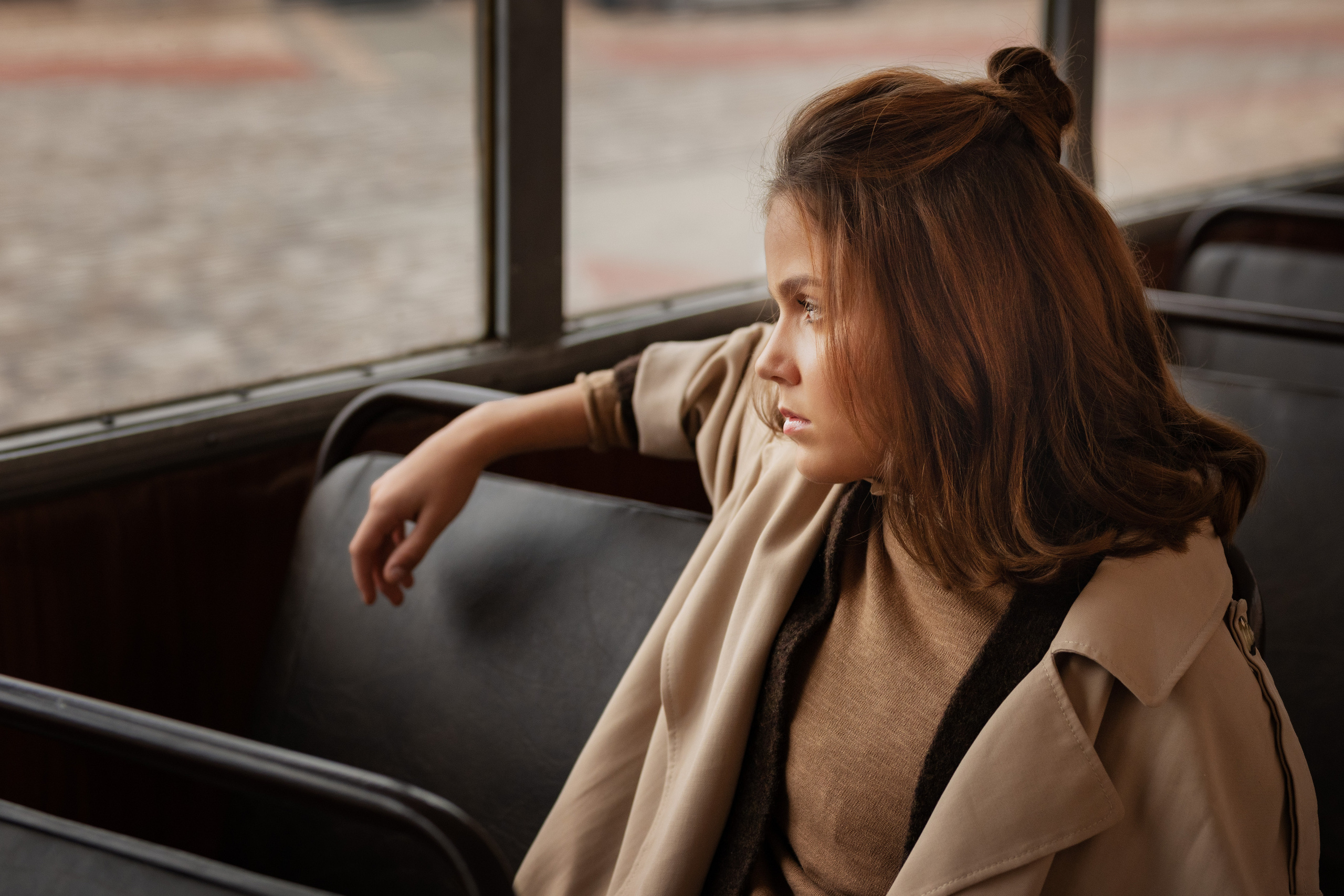 Алёна. Ретро трамвай. Анна Григьян — фотограф ретушёр в Даугавпилсе (Латвия)