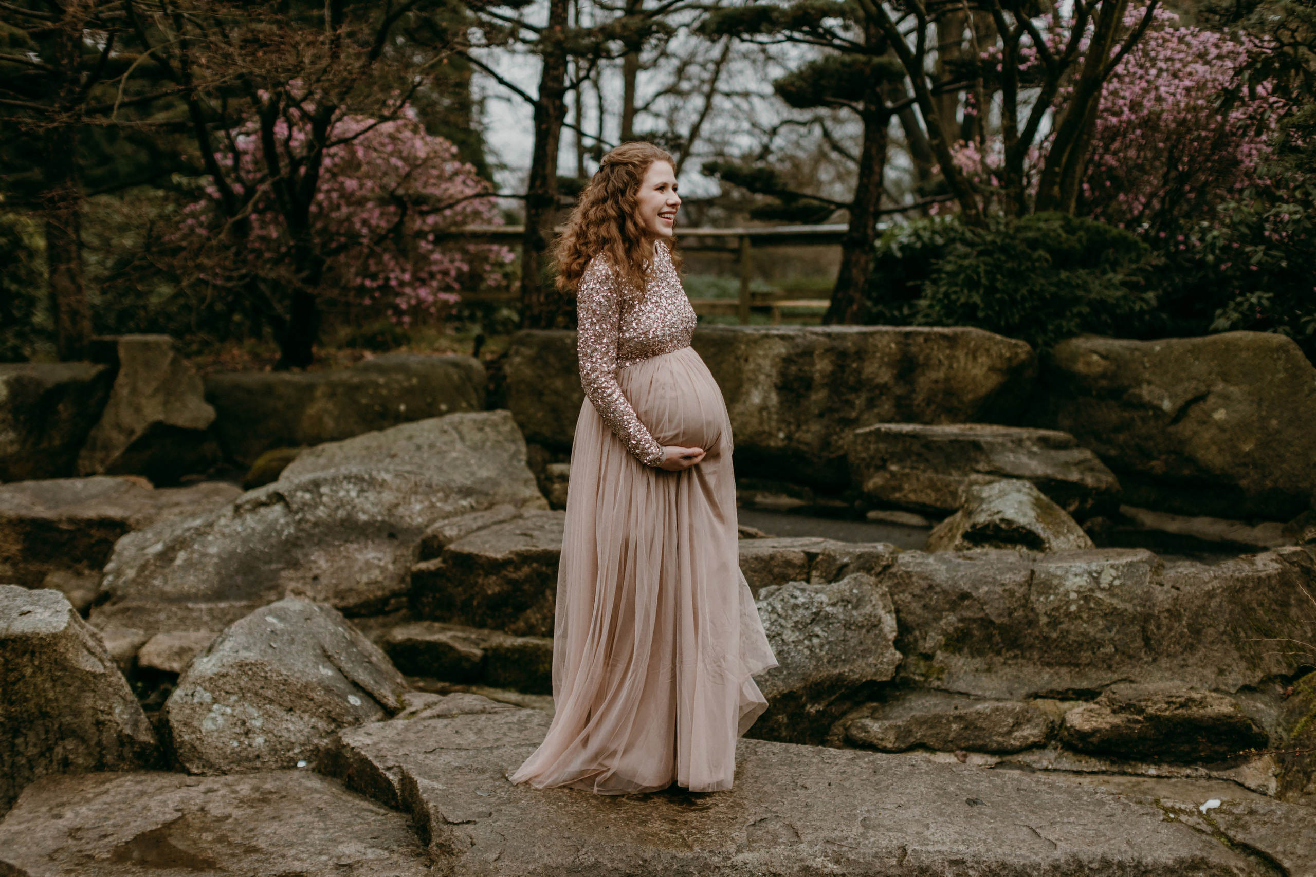 Babybauch-Fotoshooting in Planten un Blomen in Hamburg. Maria Chistyakovа — Fotografin in Karlsruhe, Baden-Baden und Umgebung
