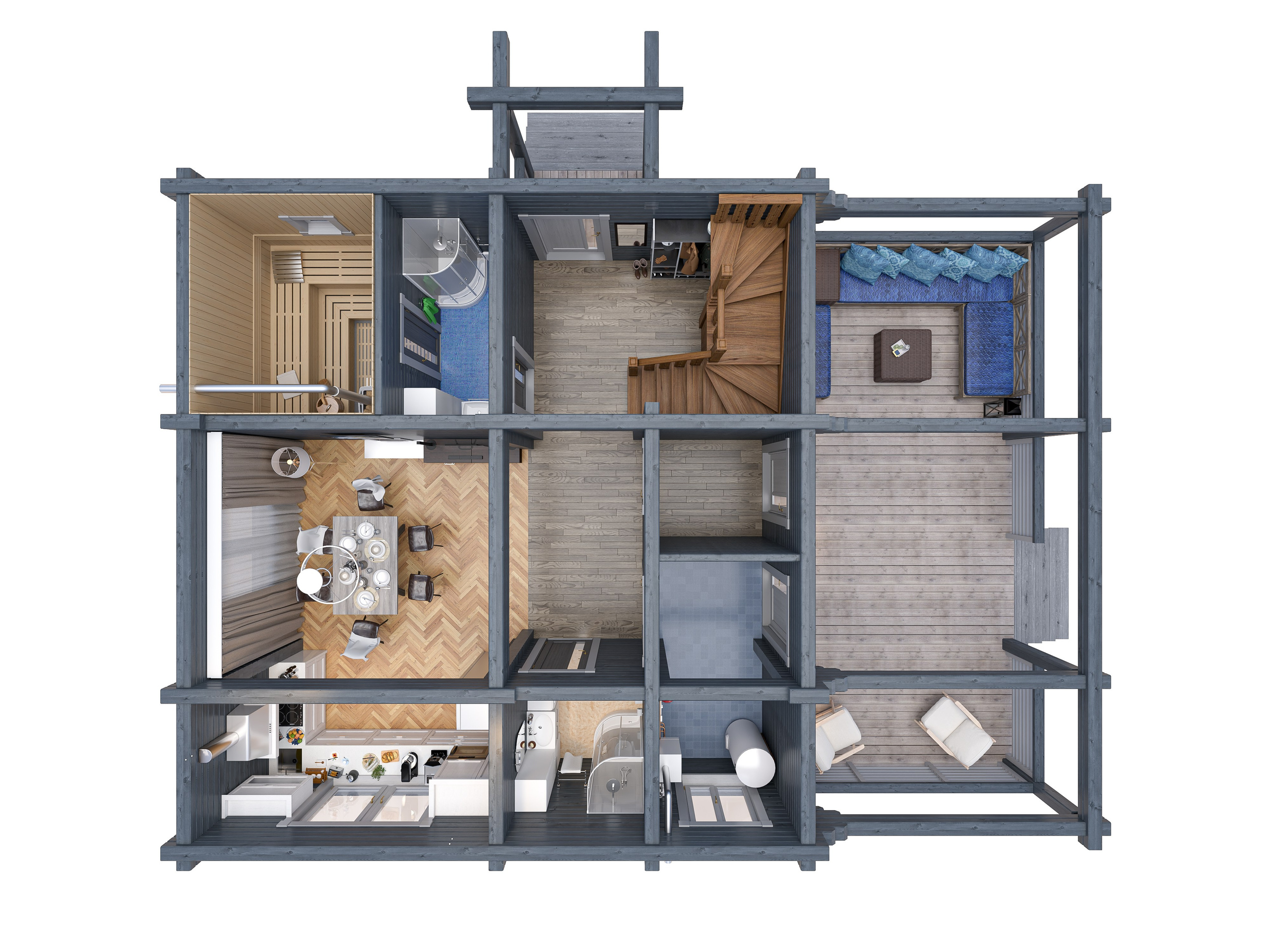 3D планировка дома