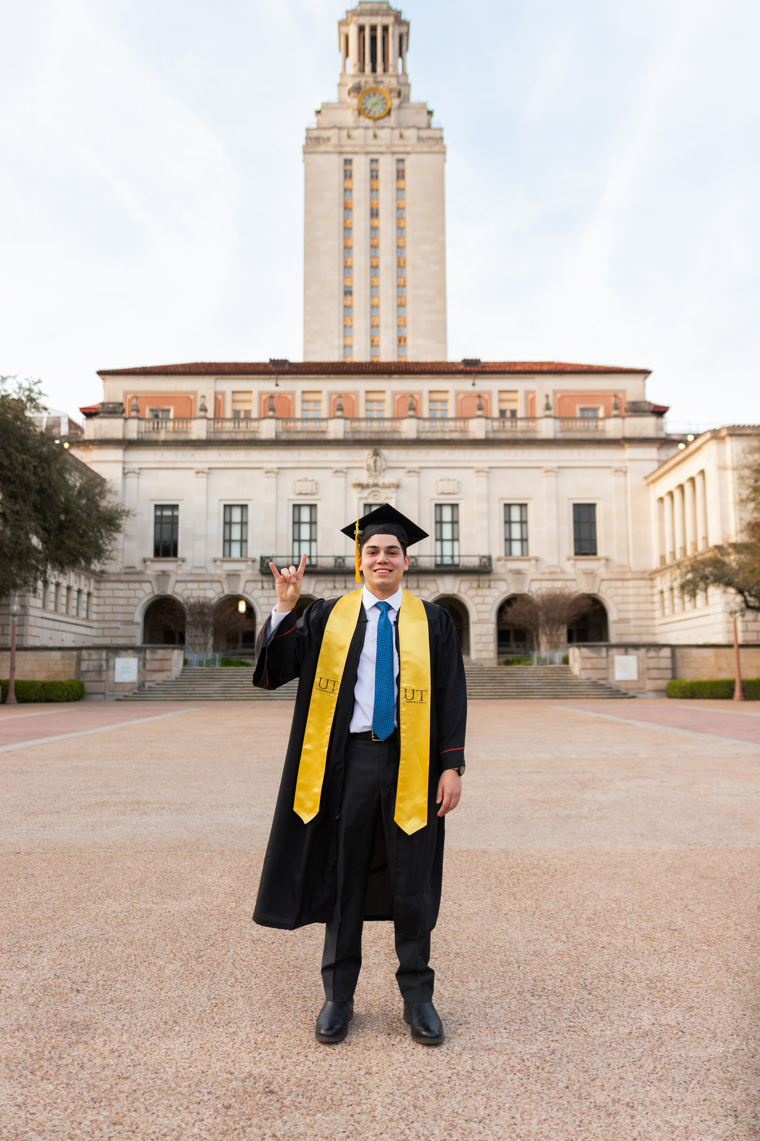 Christopher’s graduation photoshoot at the University of Texas Austin