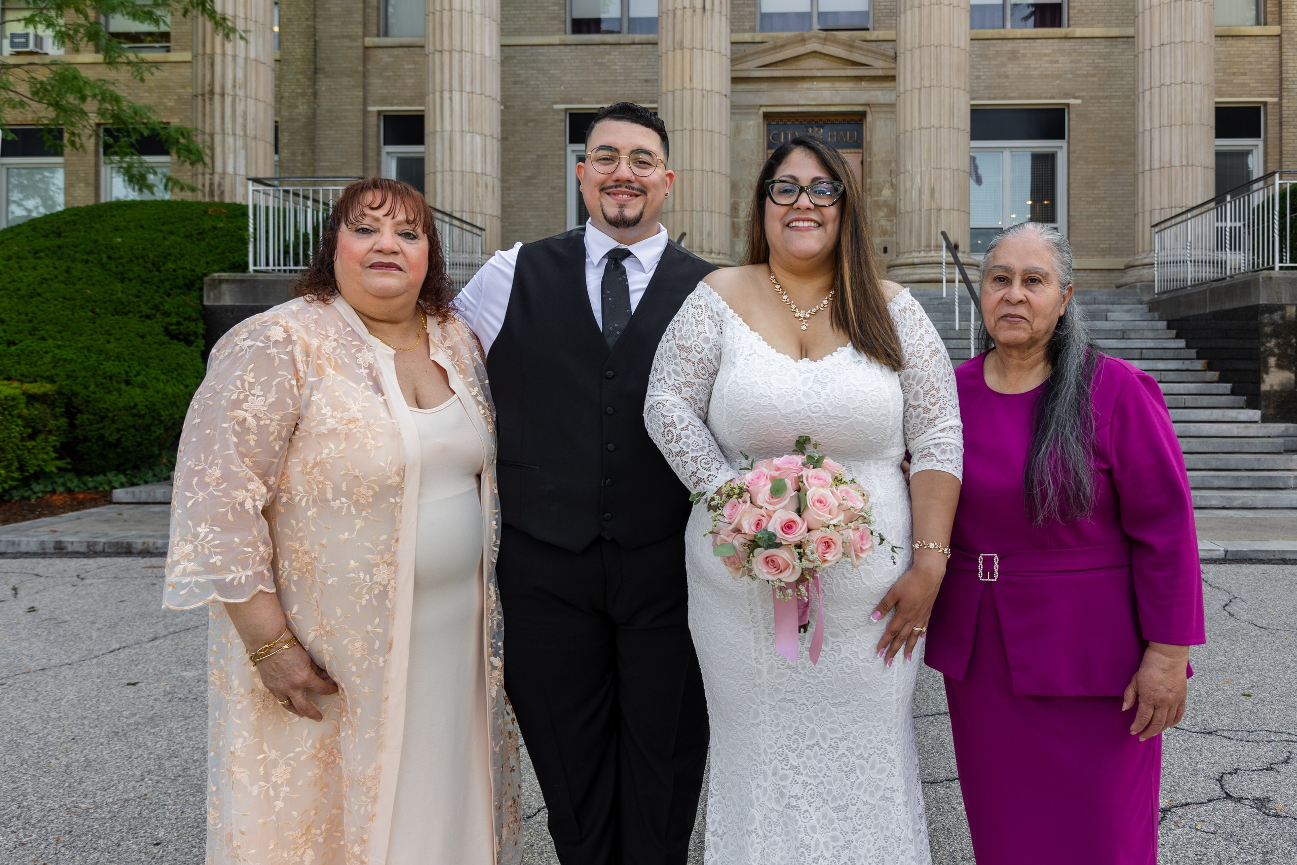 Classic courthouse wedding photography in New Rochelle, New York