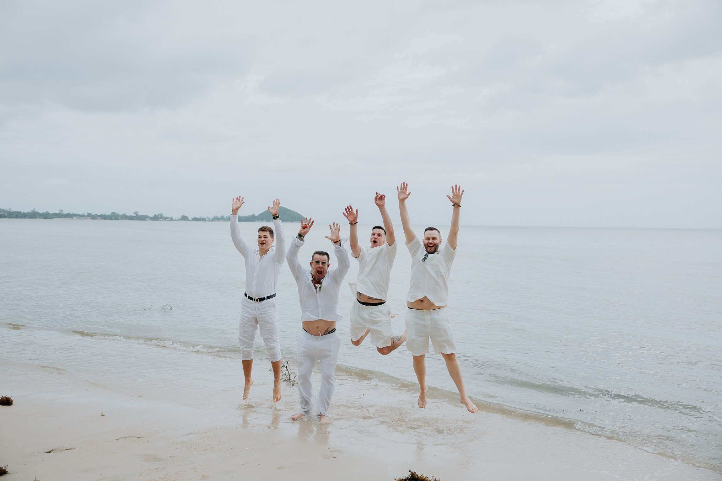 Simone & Matthias Peter. Buddhist blessing wedding Ceremony on Koh Samui, Thailand