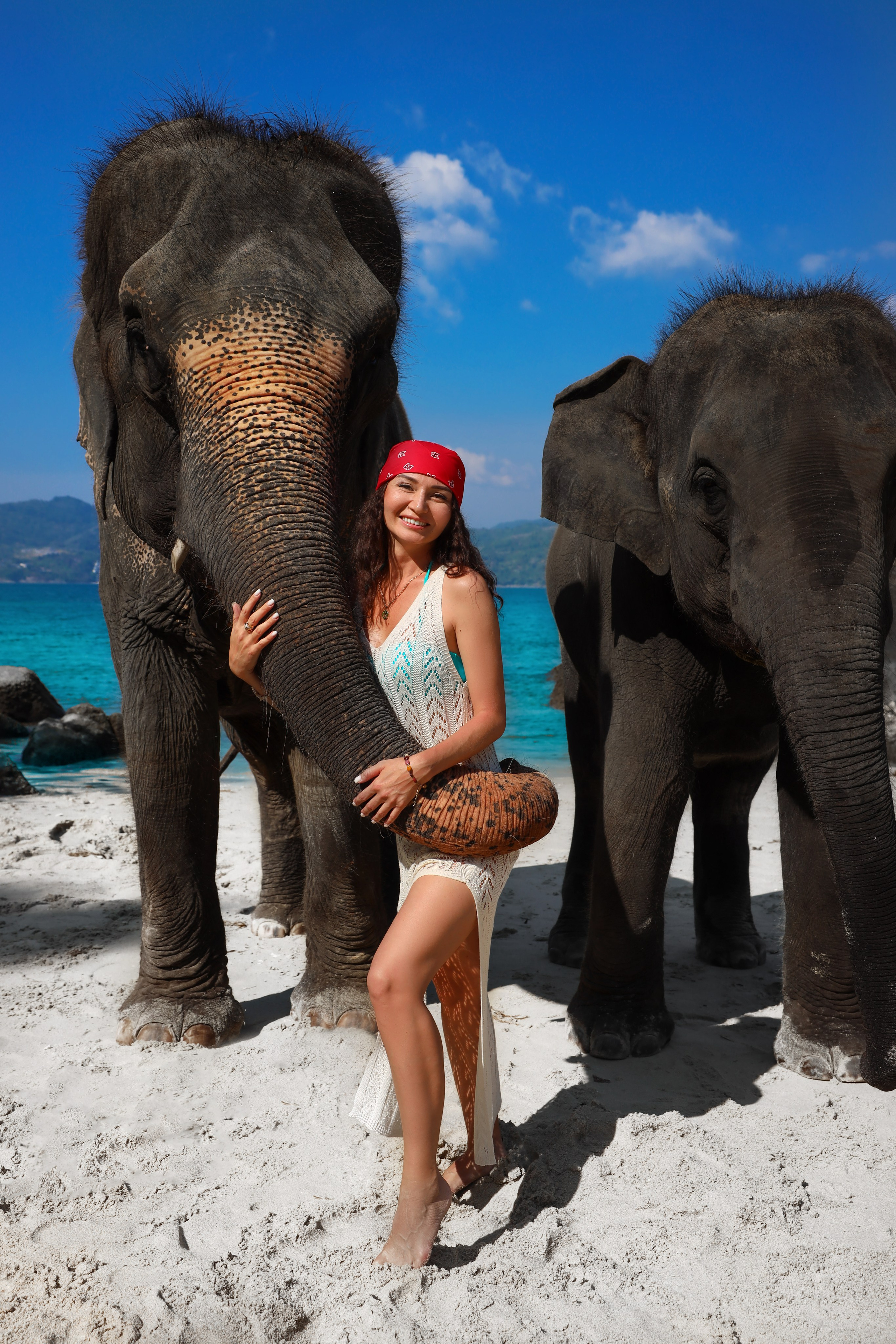 Photo with elephant. Photographer in Phuket. Photographer Thailand