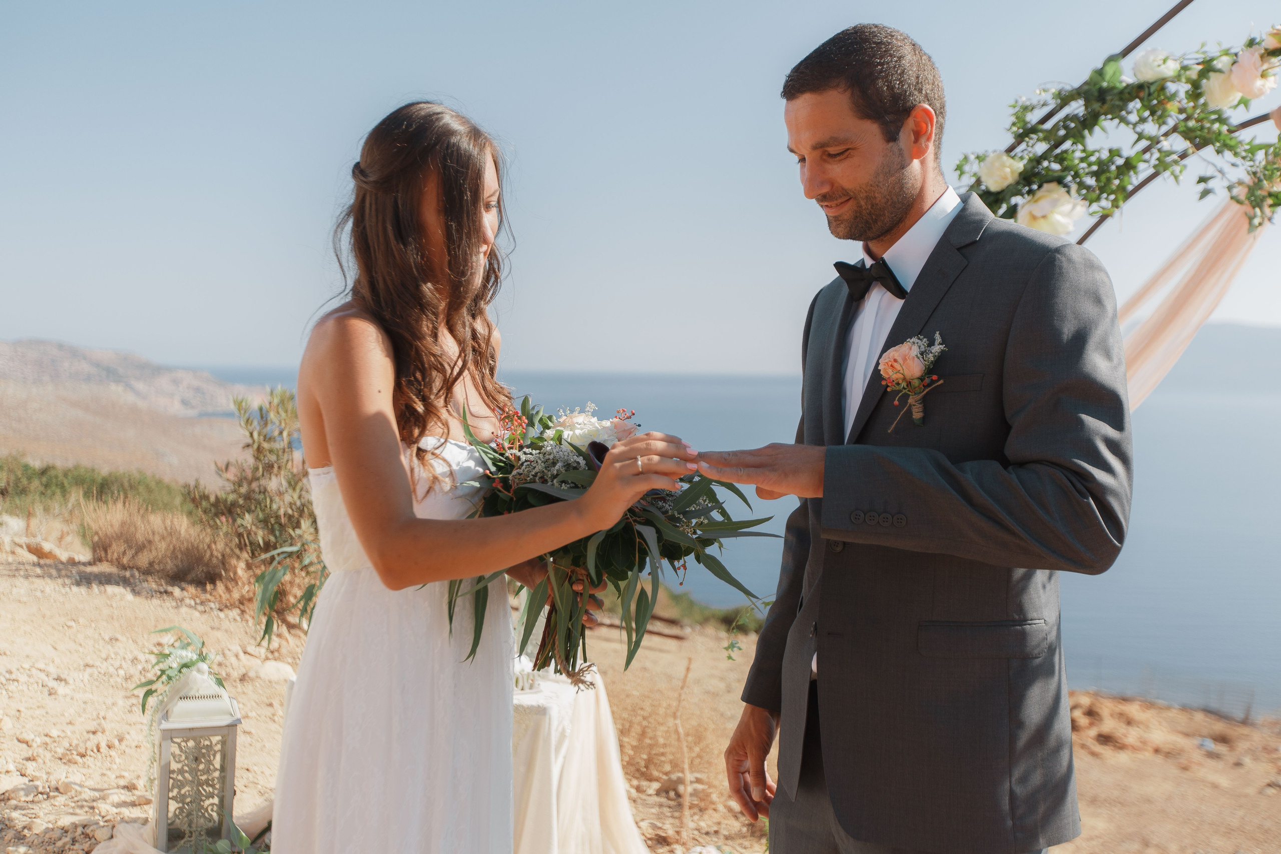 Marino & Steffi, Crete. Denny Savon — Photographer in Santorini | Weddings, Love Stories & Flying Dress