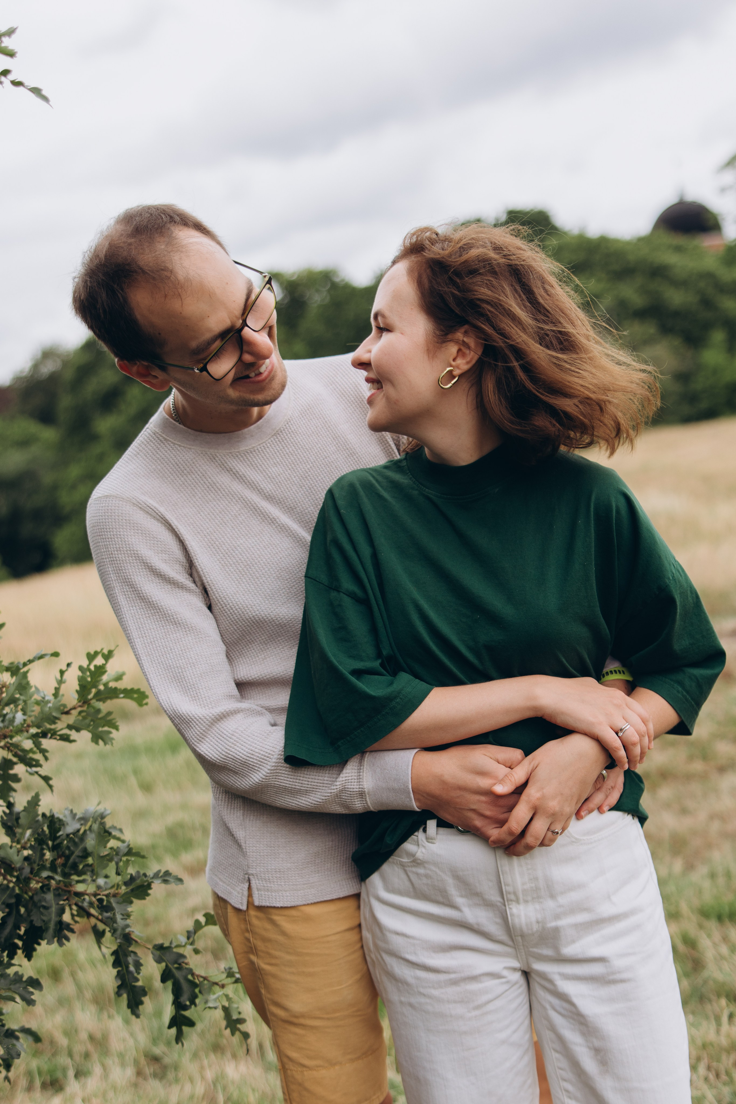 Milena with parents (Greenwich Park). Anastasia Klink, Photographer in London