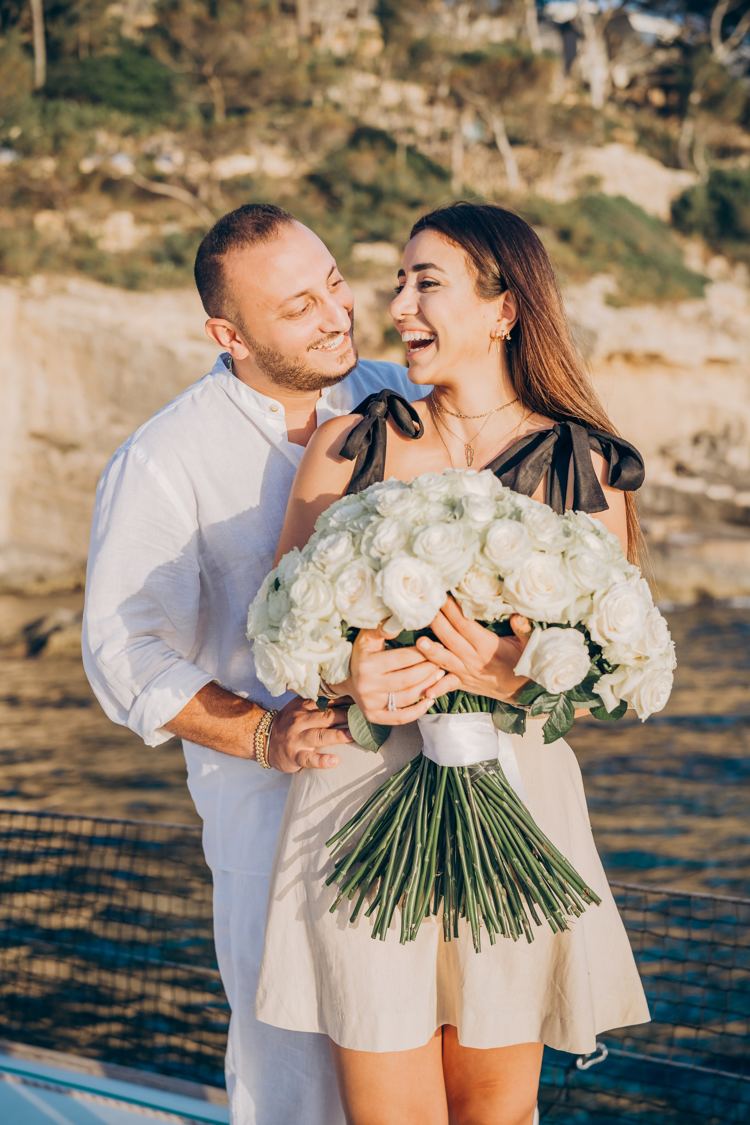 Engagement on a yacht at sunset. Фотограф у Пальма де Майорка
