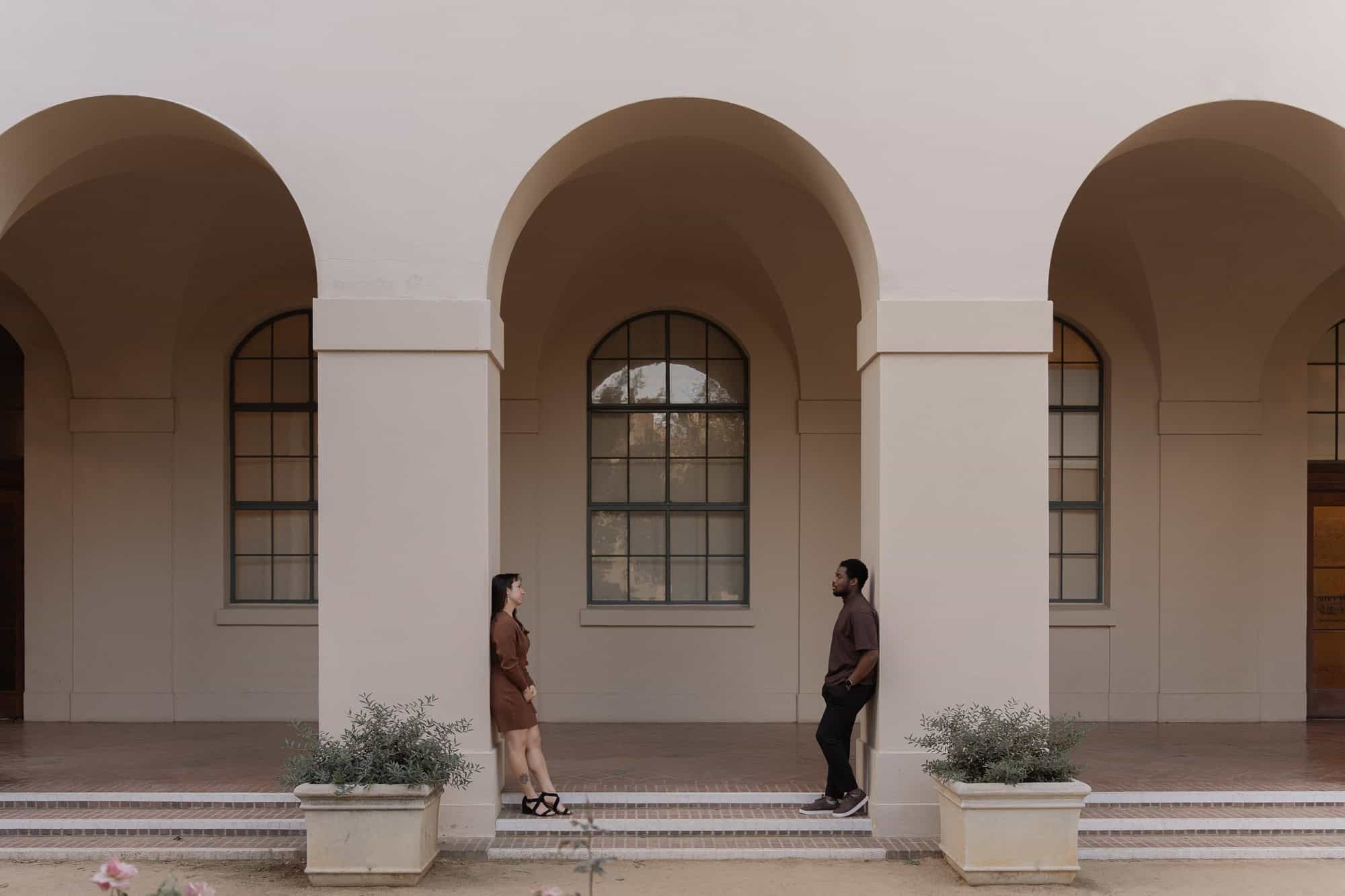 Pasadena City Hall Engagement Photo. Cinematic Wedding & Elopement Photography in Los Angeles | Inspired by Indie Film & Real Life