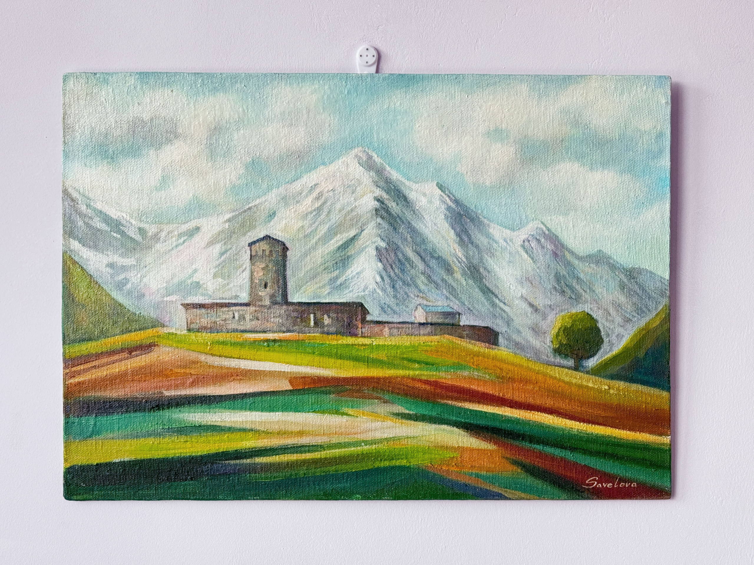 «Ushguli church of the Mother of God». Художник живописец Савелова Ольга