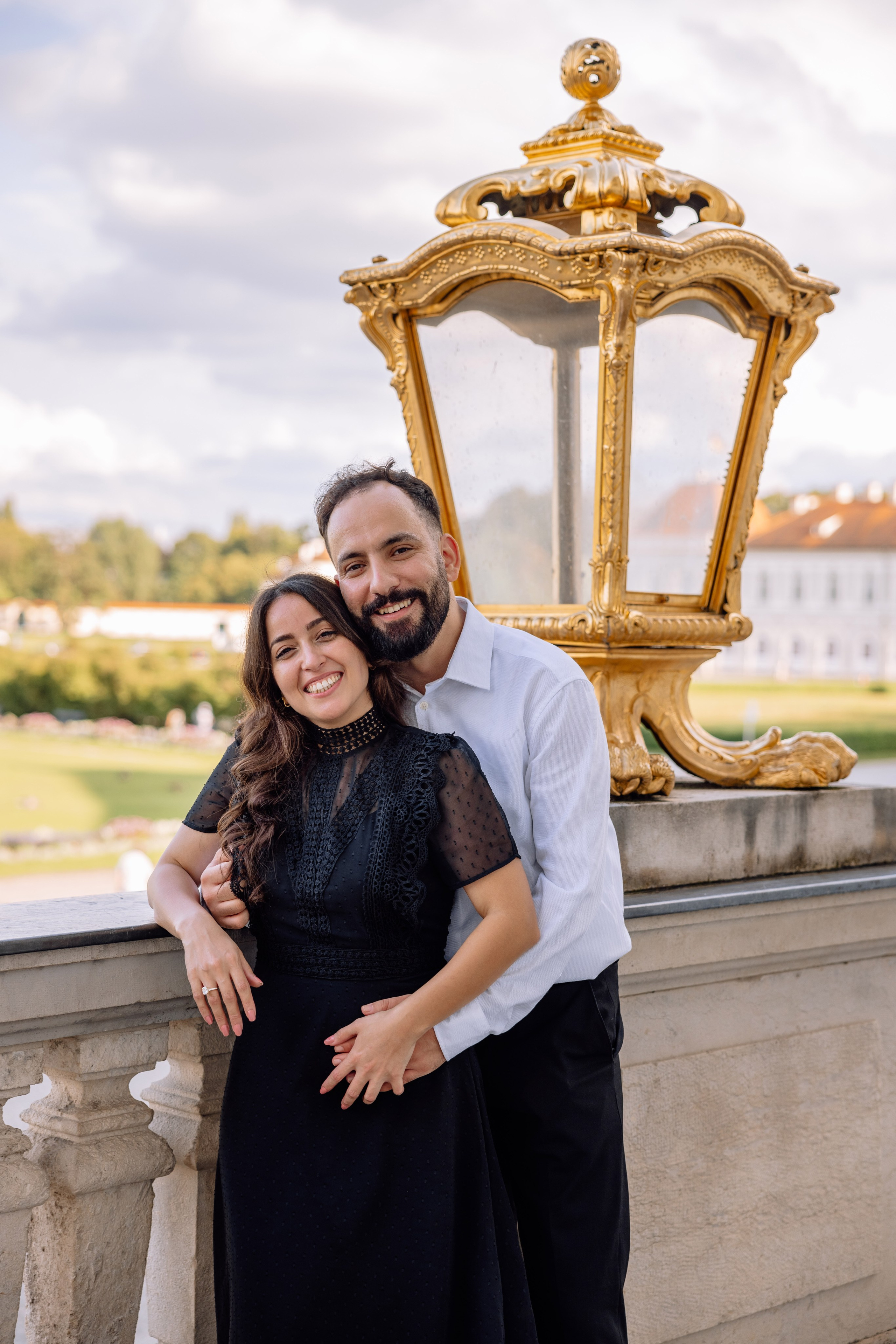 Antrag am Schloss Nymphenburg. Hochzeitsfotograf München Taufe Familienfotograf Tanja Mauke
