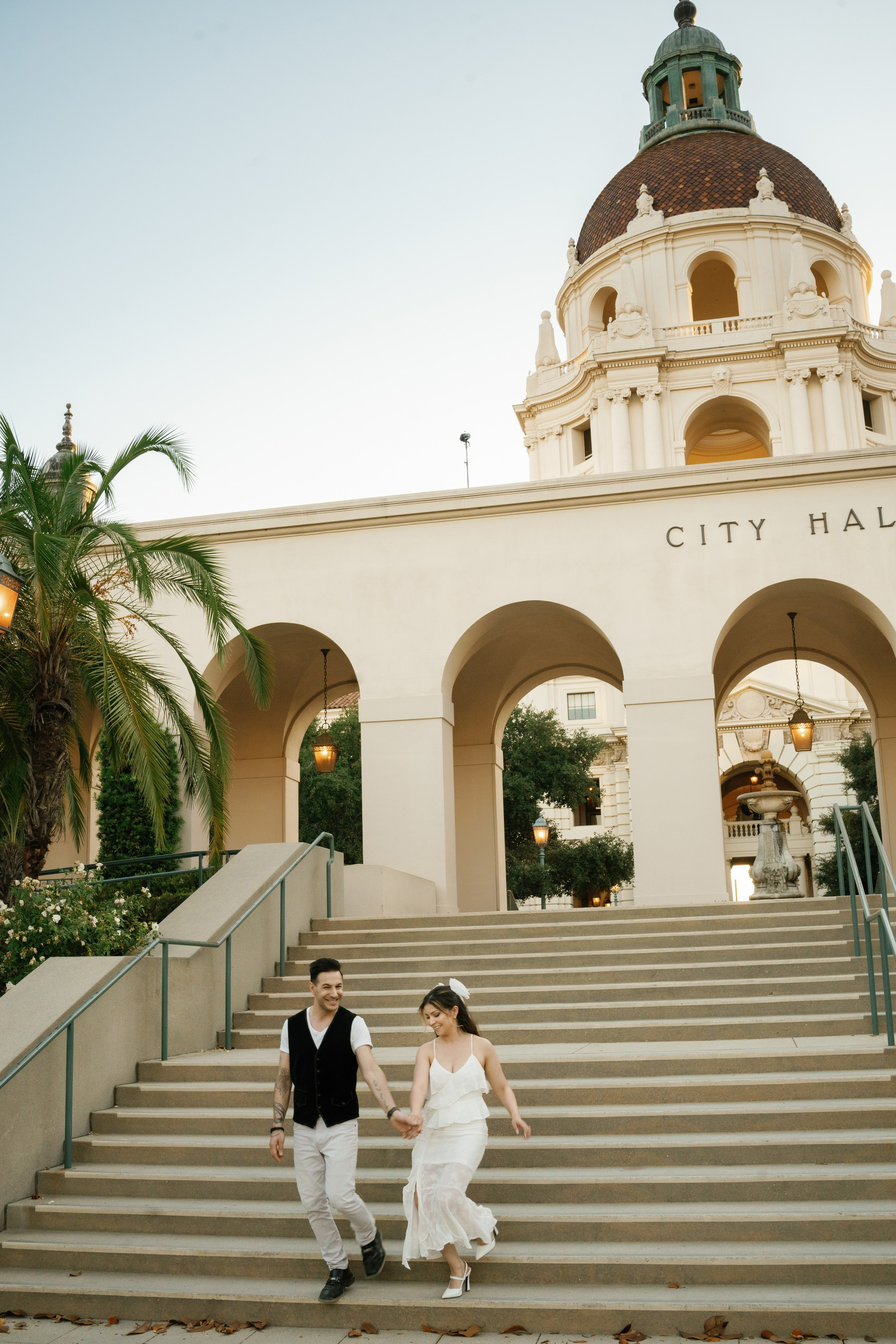 Pasadena City Hall Engagement Photoshoot, California. Wedding Photography & Videography Team in California, Los Angeles, San Francisco, San Diego and Travel