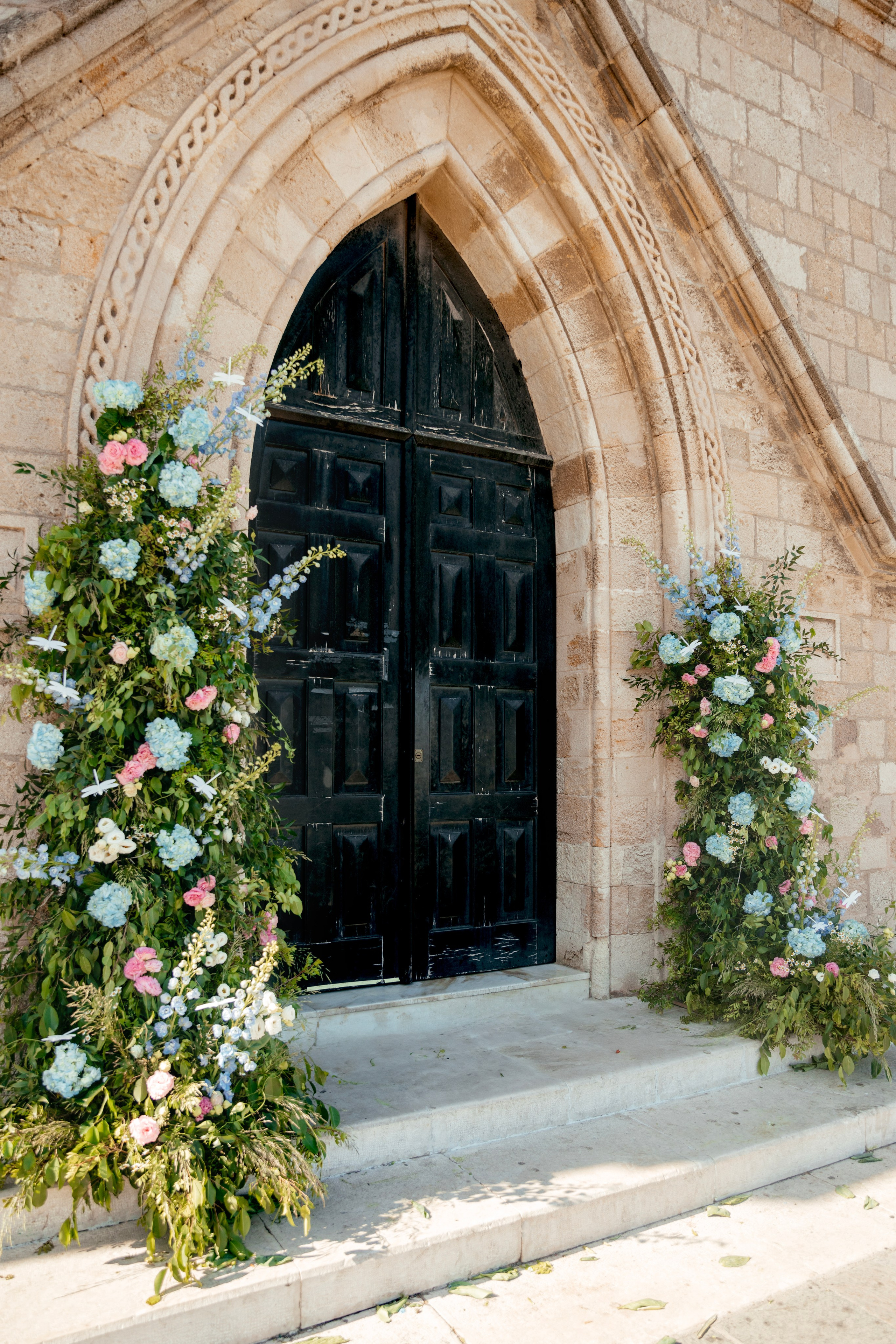 Church wedding decoration. Rhodes Greece