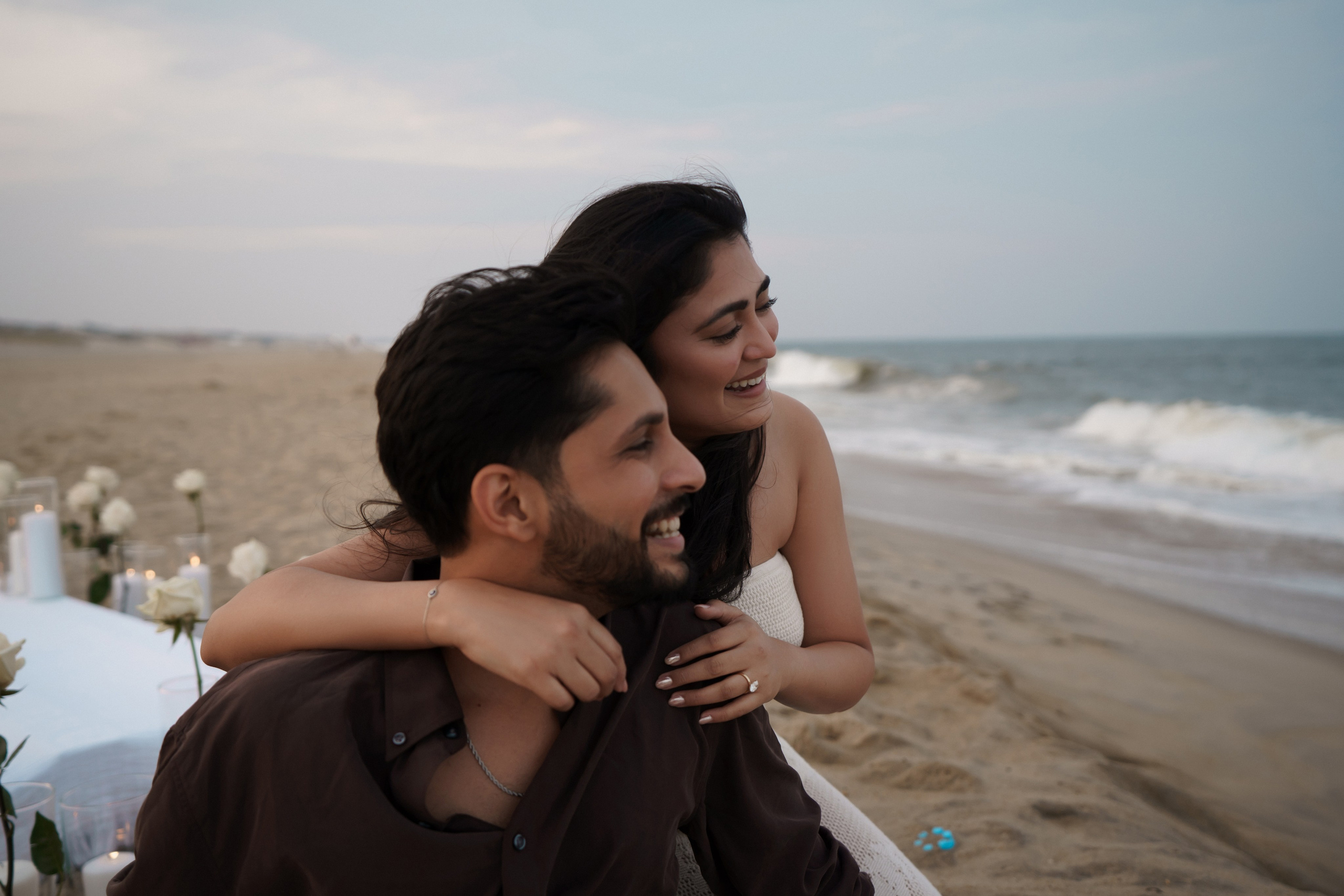Beach engagement. New York + travel photographer