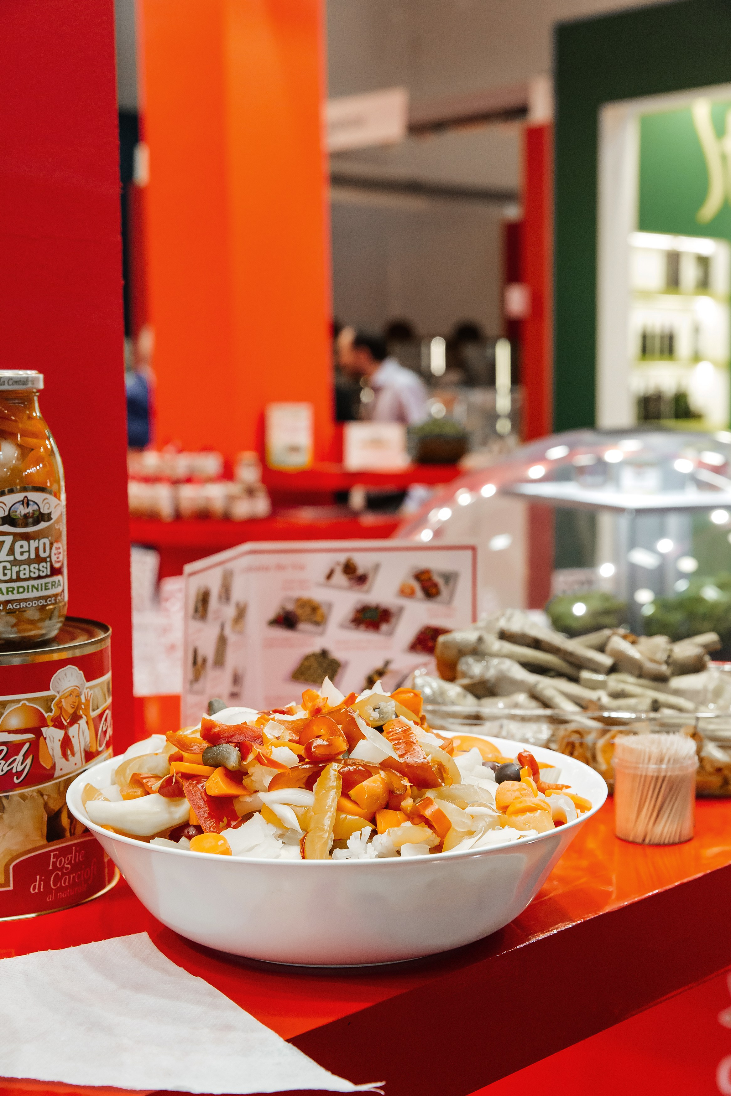 Stand dell'azienda BELLA CONTADINA  alla fiera Cibus 2024 a Parma